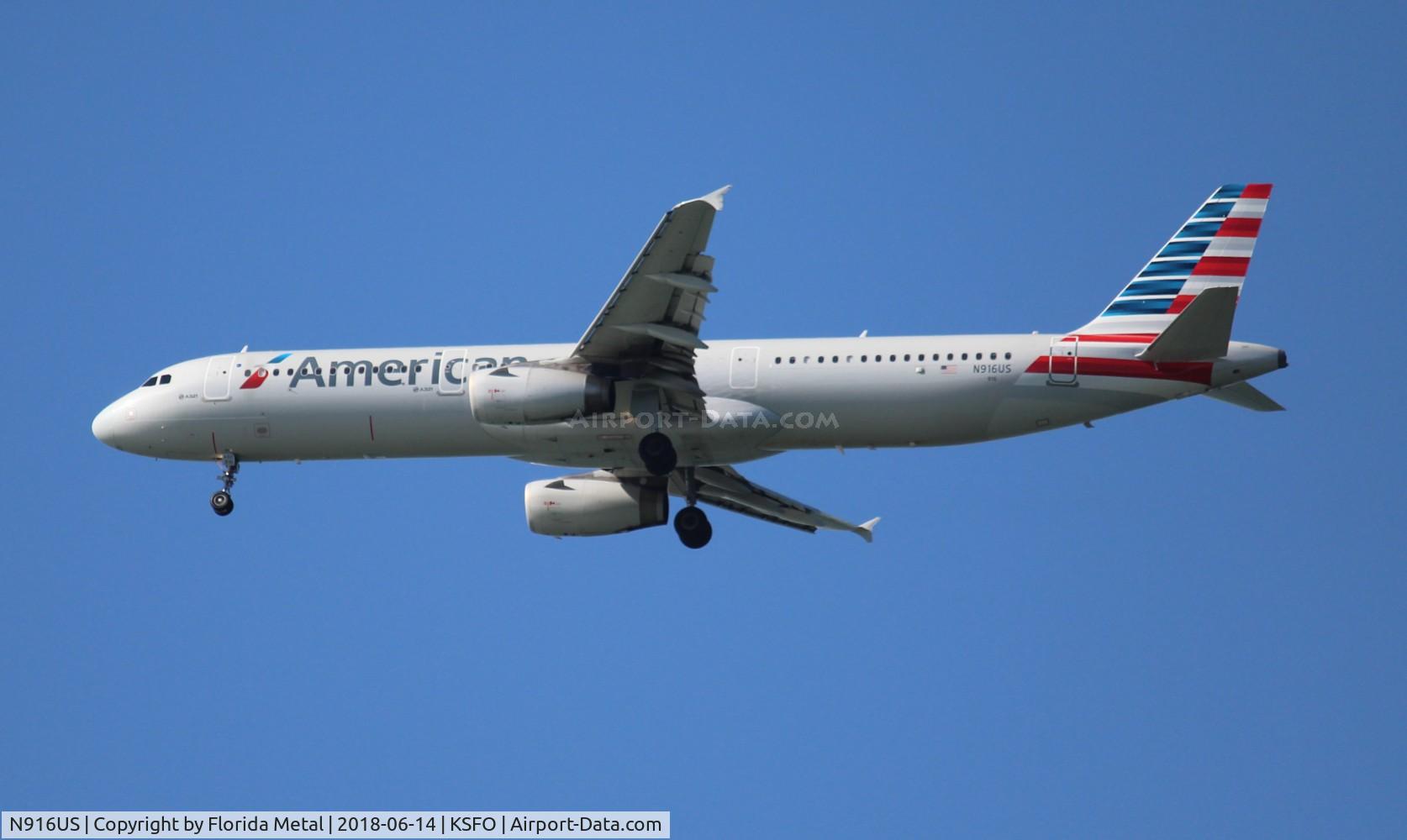 N916US, 2014 Airbus A321-231 C/N 6420, SFO spotting