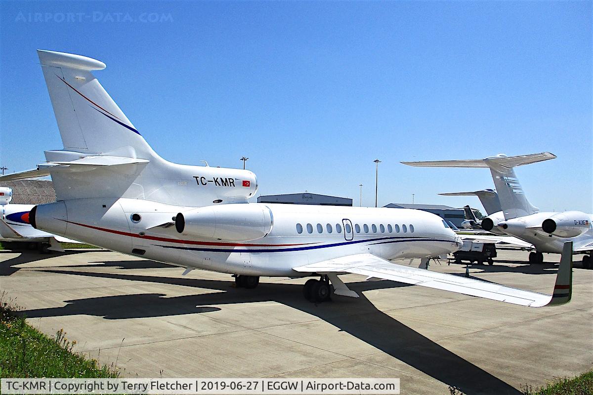 TC-KMR, Dassault 7X C/N 254, at Luton Airport