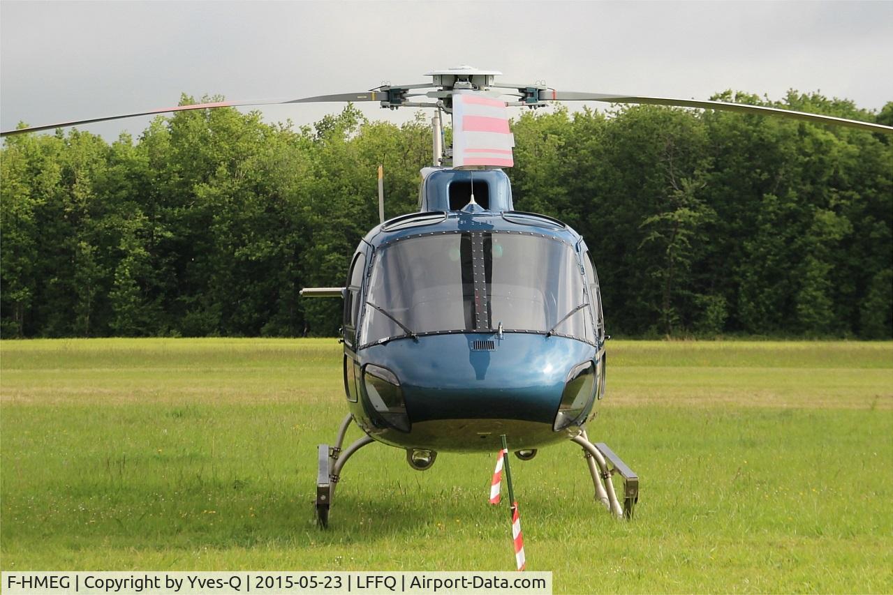 F-HMEG, Aerospatiale AS-350B-2 Ecureuil C/N 7414, Aerospatiale AS-350B-2 Ecureuil, Parking area, La Ferté-Alais airfield (LFFQ) Airshow 2015