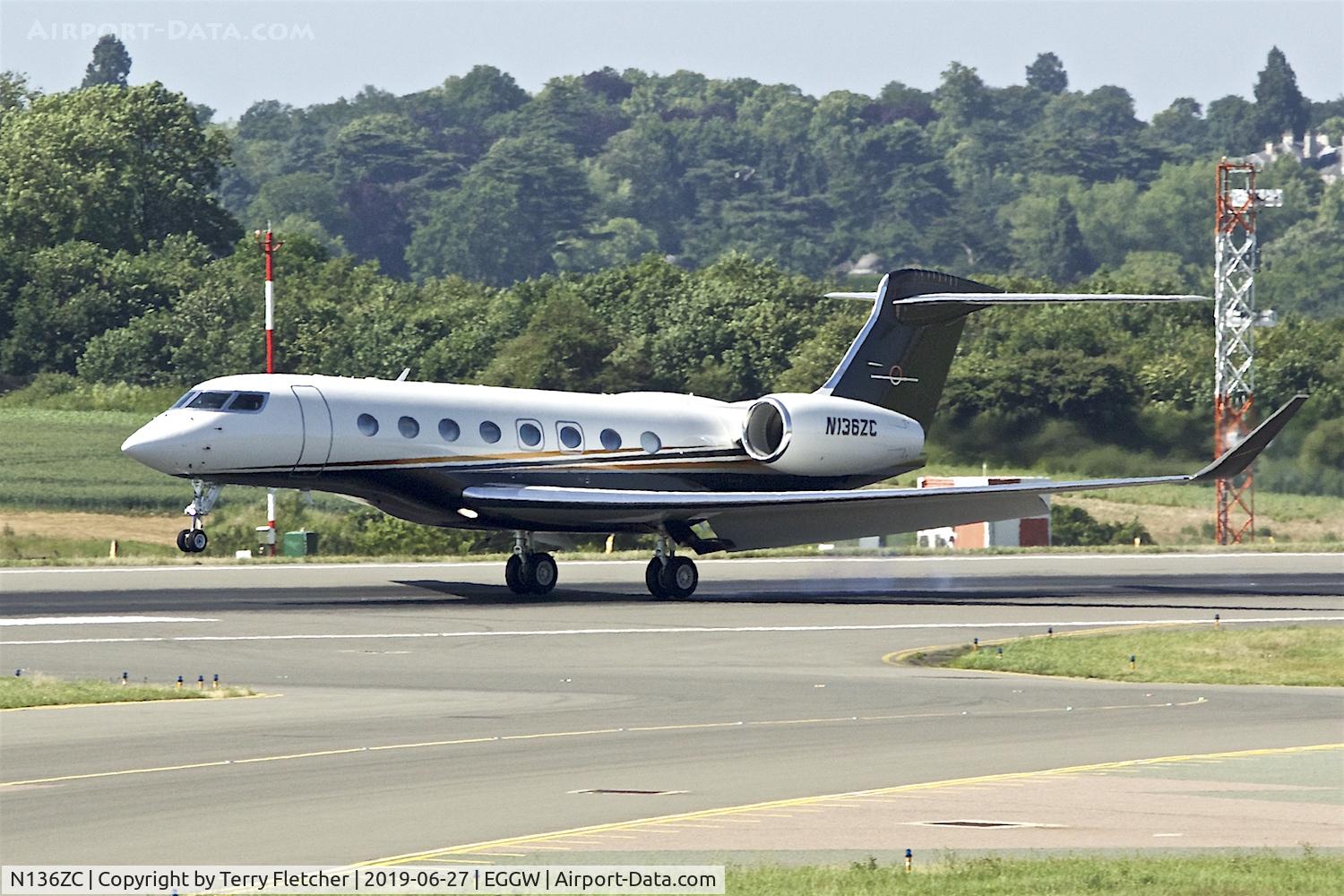 N136ZC, 2017 Gulfstream Aerospace G650 (G-VI) C/N 6274, at Luton