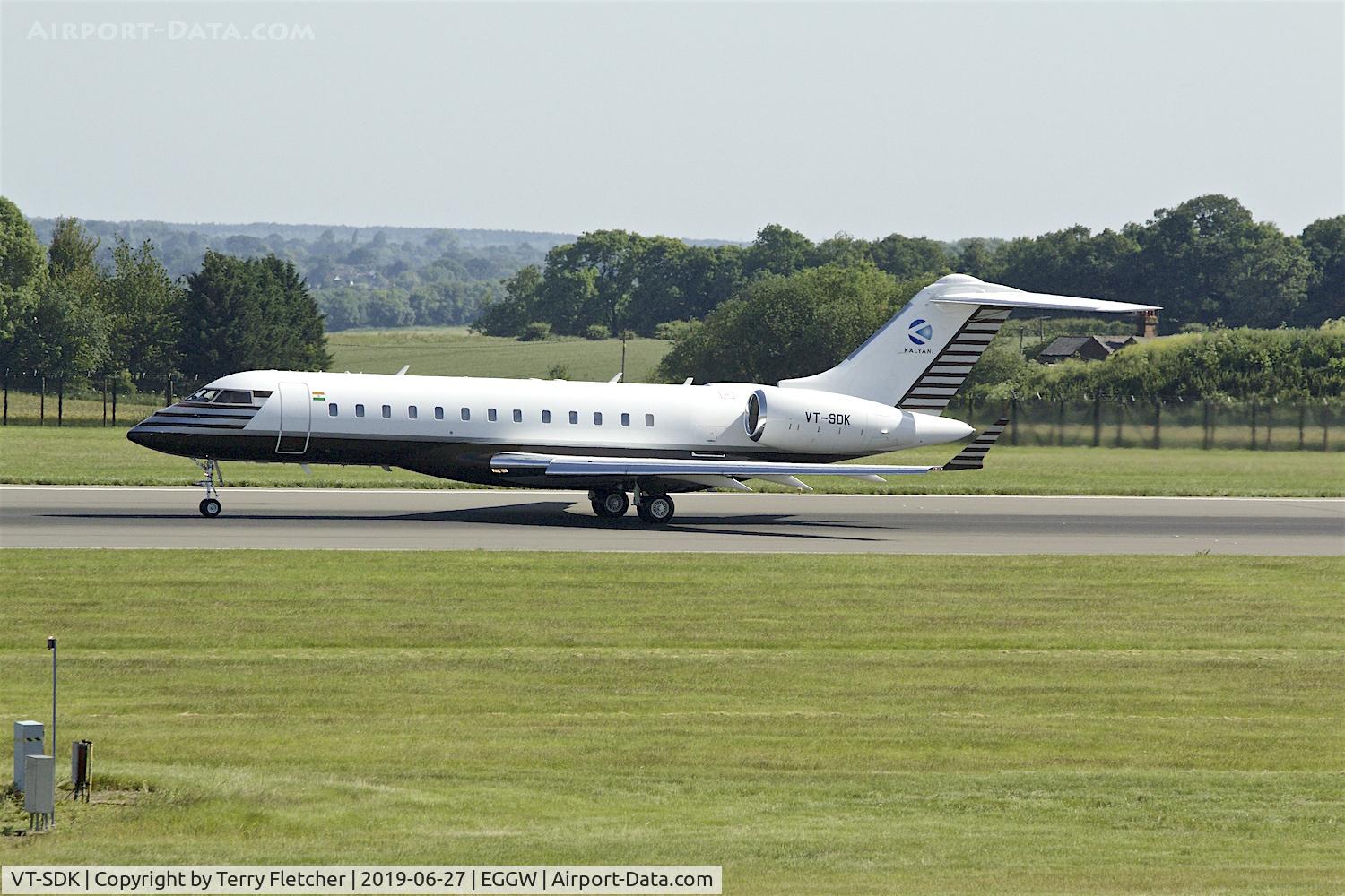 VT-SDK, 2007 Bombardier BD-700 1A10 Global Express C/N 9228, at Luton