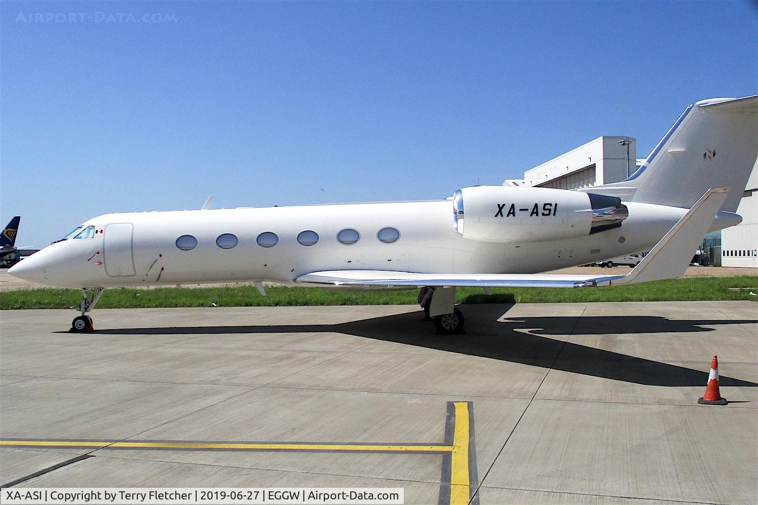 XA-ASI, 1989 Gulfstream Aerospace G-IV C/N 1180, at Luton