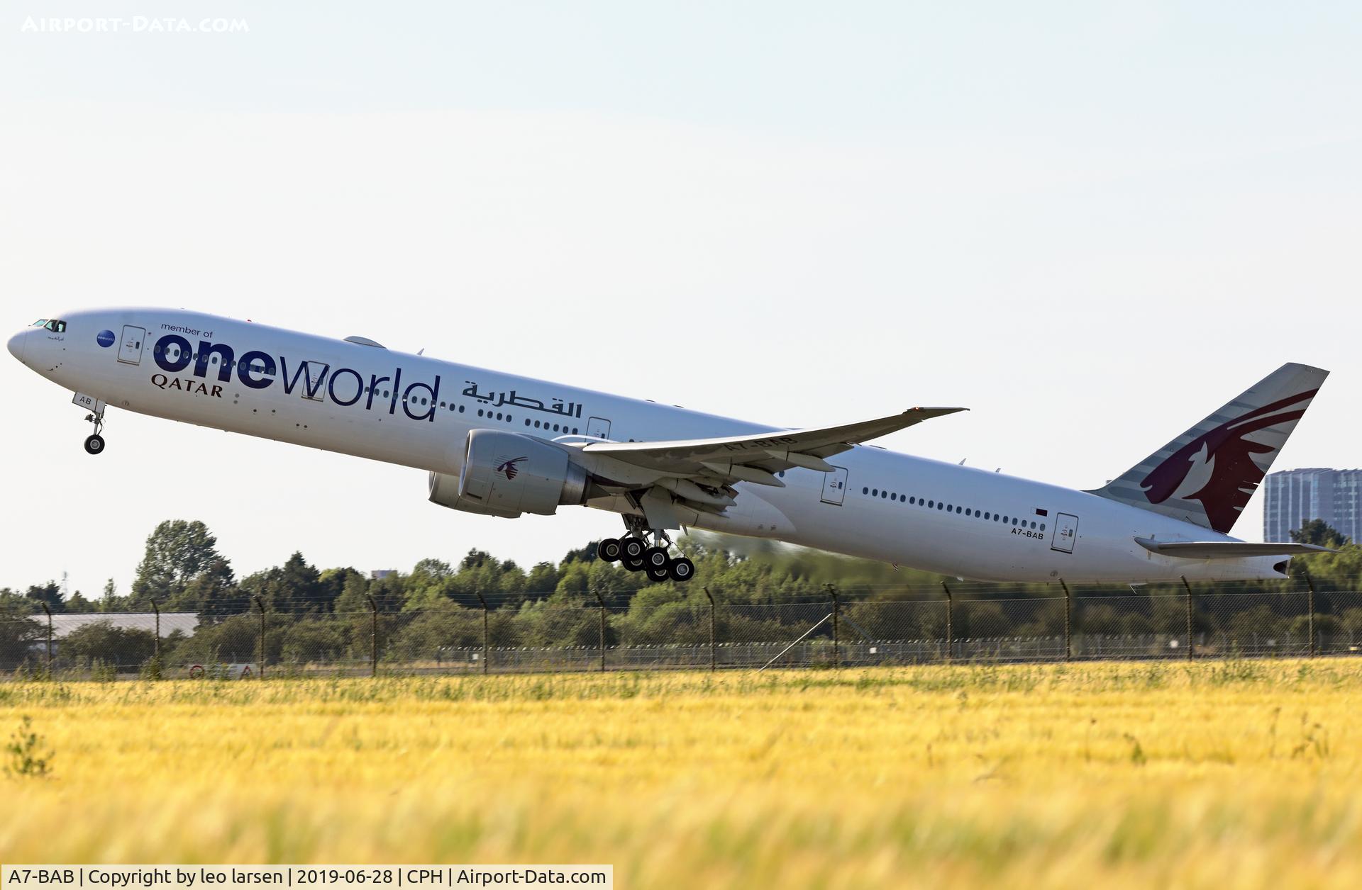 A7-BAB, 2007 Boeing 777-3DZ/ER C/N 36103, Copenhagen 28.6.2019