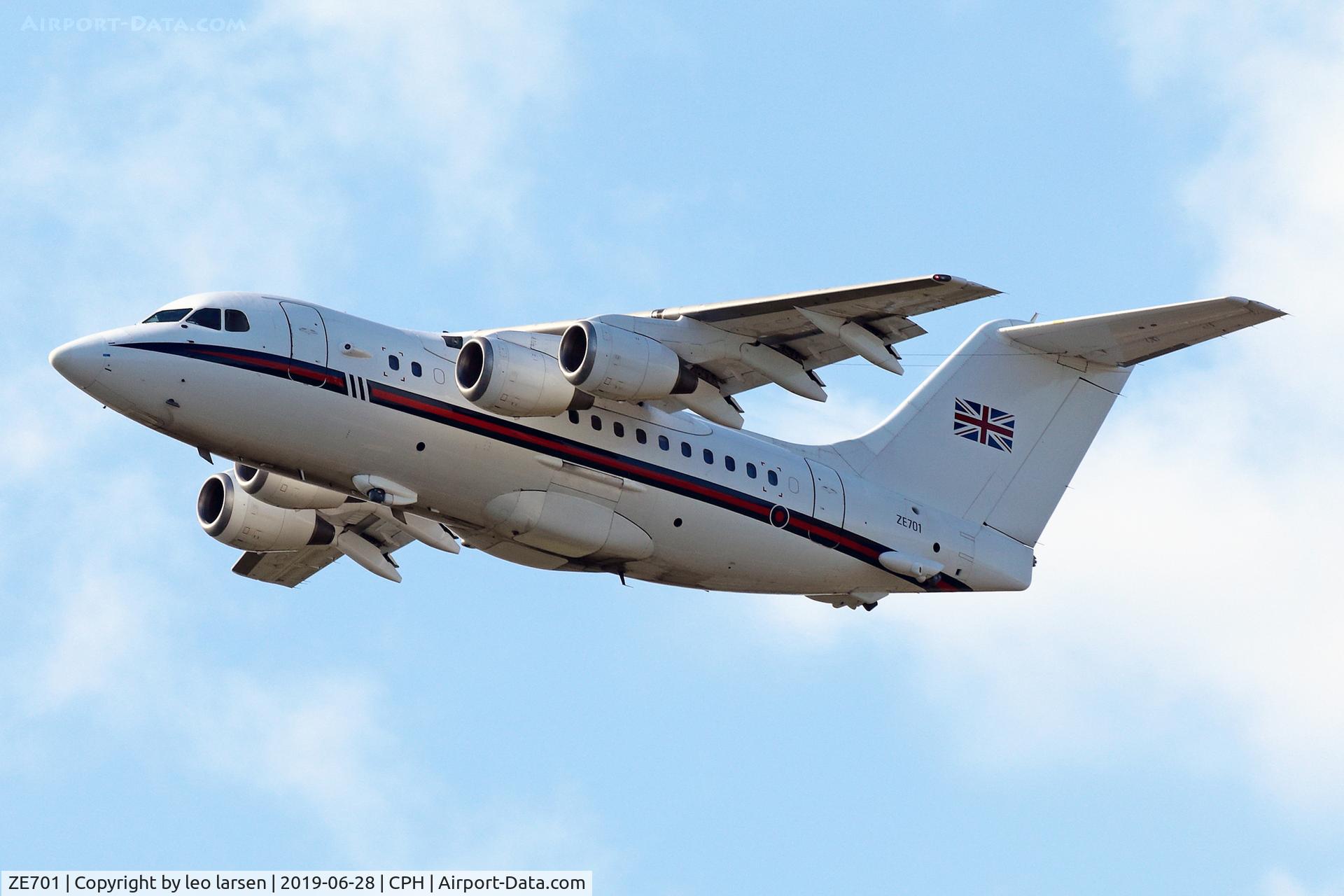 ZE701, 1985 British Aerospace BAe.146 CC.2 C/N E1029, Copenhagen 28.6.2019