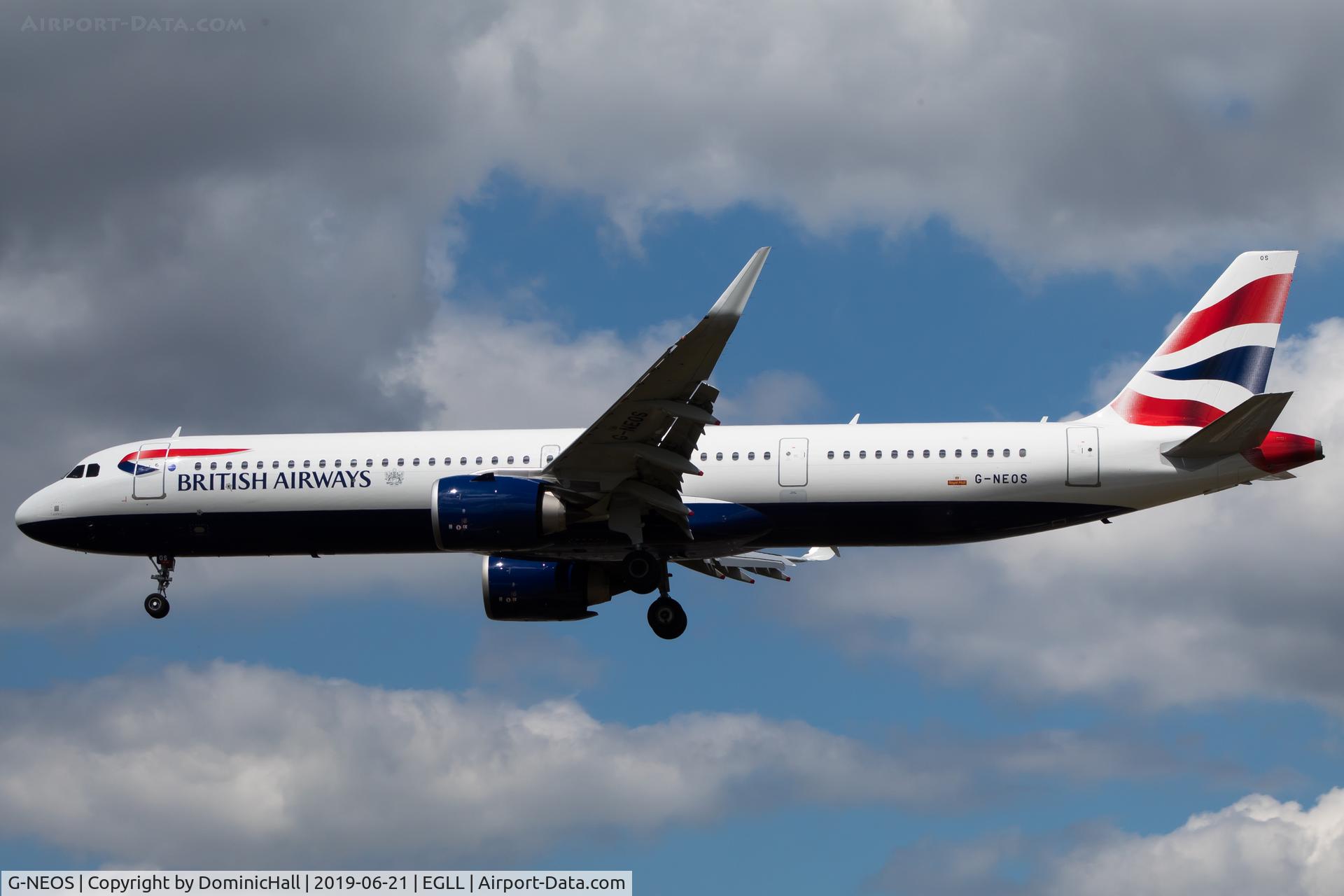 G-NEOS, 2018 Airbus A321-251NX C/N 8637, Landing RWY 27L