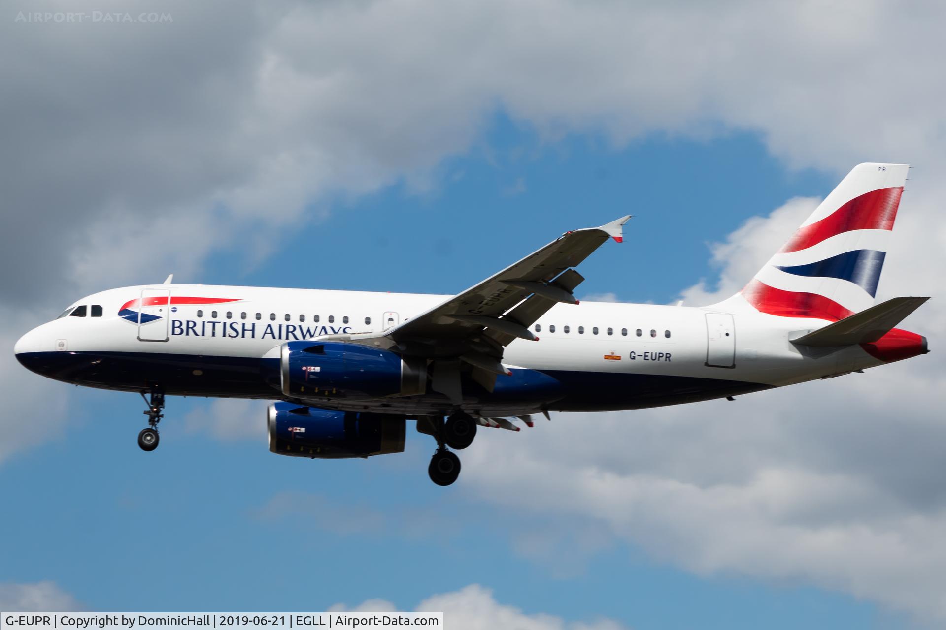 G-EUPR, 2000 Airbus A319-131 C/N 1329, Landing RWY 27L