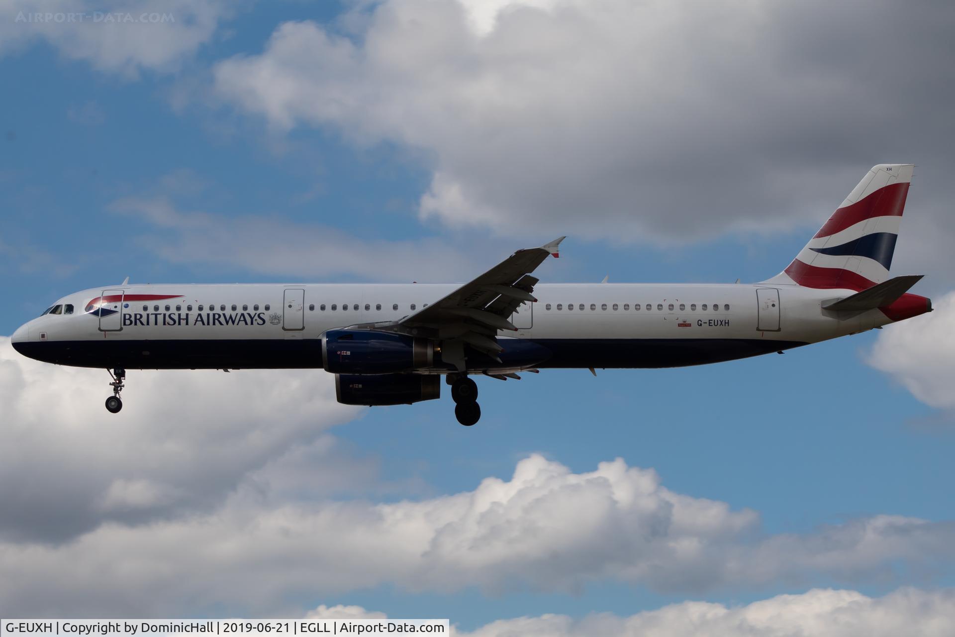 G-EUXH, 2004 Airbus A321-231 C/N 2363, Landing RWY 27L