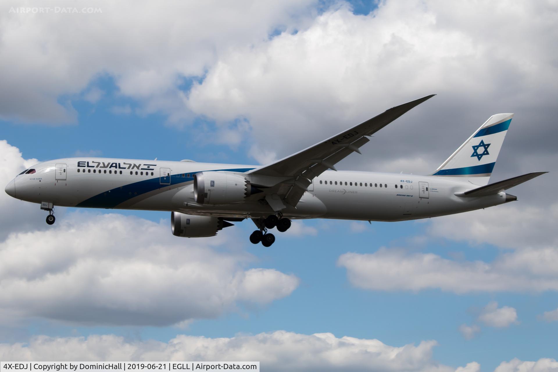4X-EDJ, 2019 Boeing 787-9 Dreamliner Dreamliner C/N 65086, Landing RWY 27L
