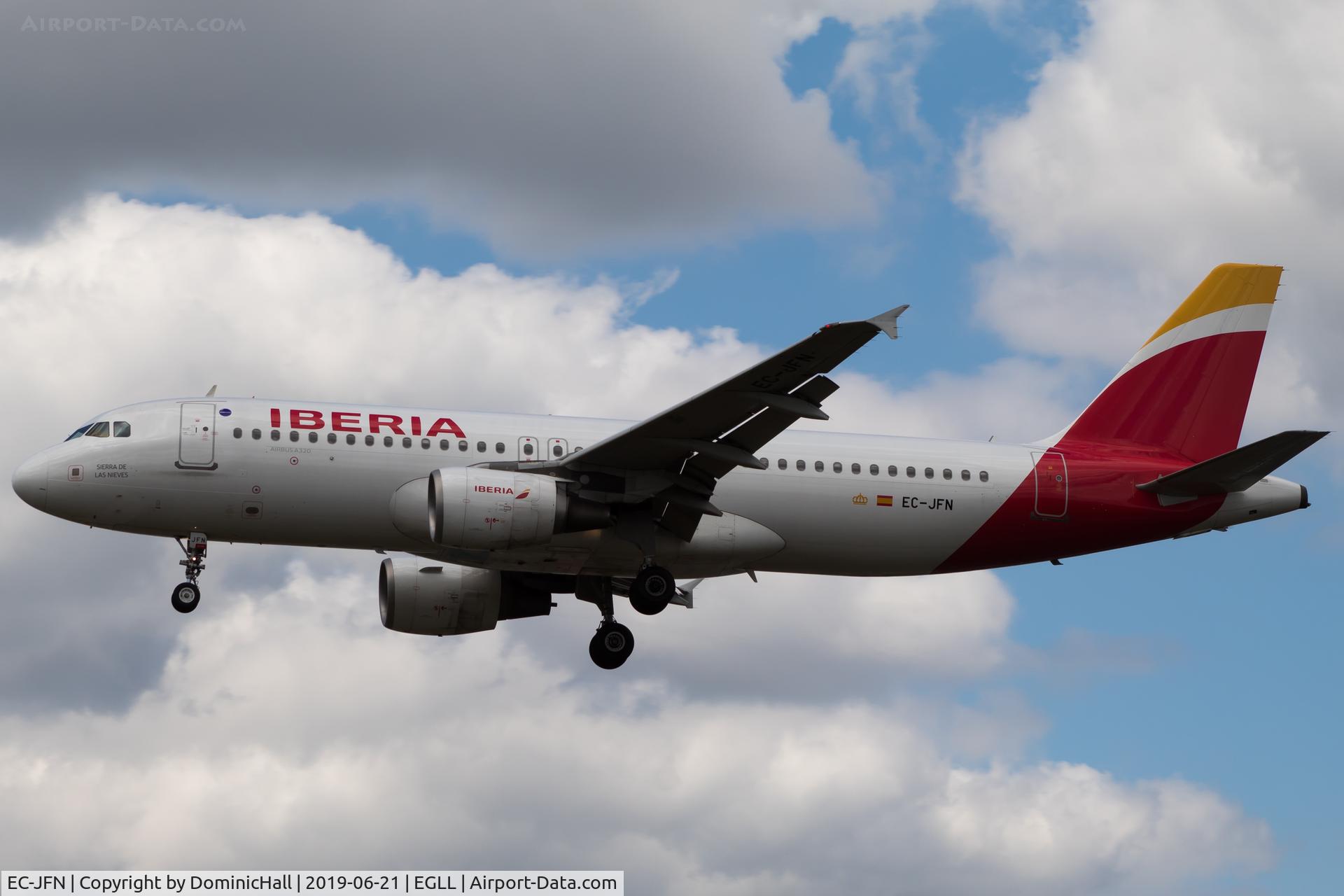 EC-JFN, 2005 Airbus A320-214 C/N 2391, Landing RWY 27L