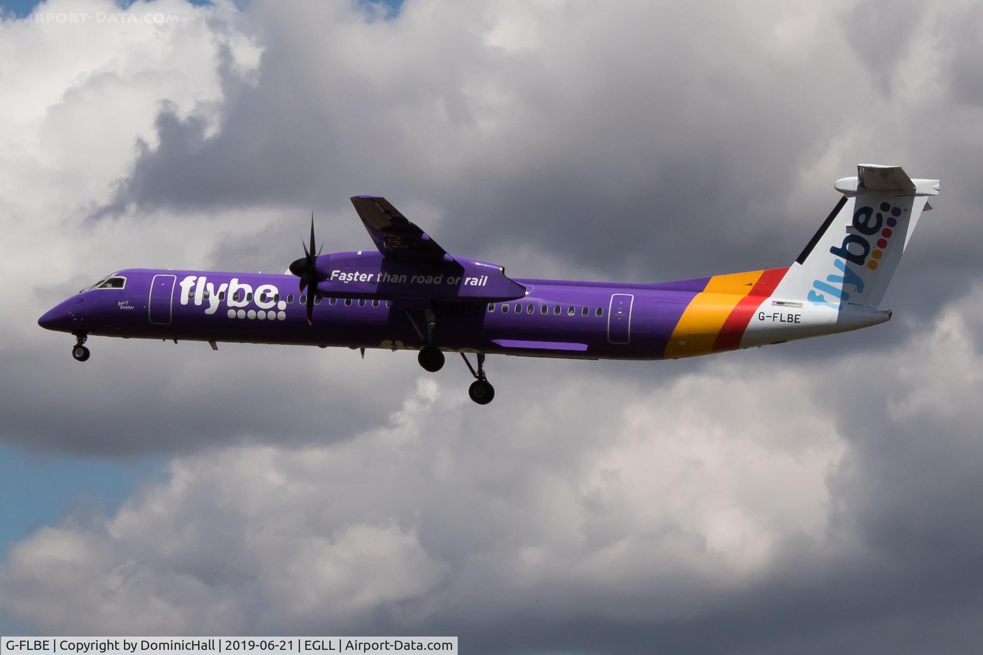 G-FLBE, 2009 De Havilland Canada DHC-8-402Q Dash 8 C/N 4261, Landing RWY 27L