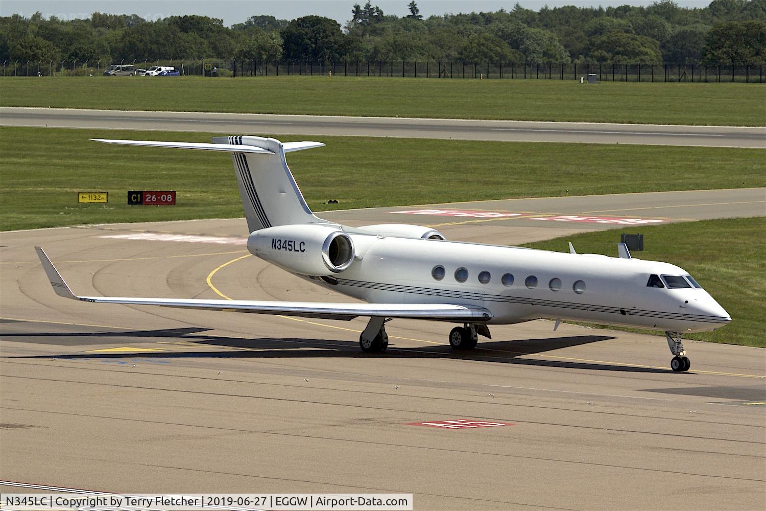 N345LC, 2007 Gulfstream Aerospace GV-SP (G550) C/N 5145, At Luton
