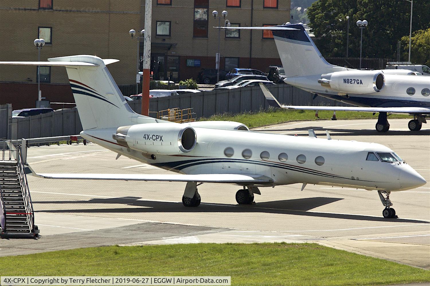 4X-CPX, 2002 Gulfstream Aerospace Gulfstream IV C/N 1481, at Luton
