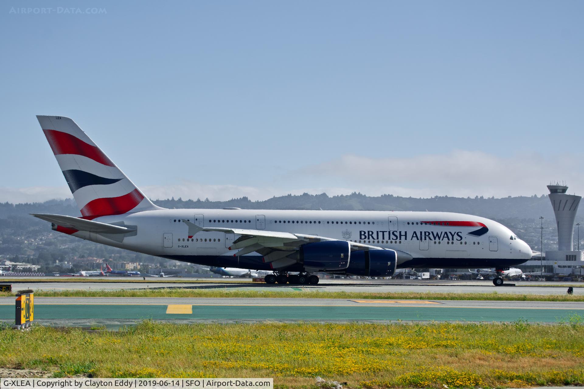 G-XLEA, 2012 Airbus A380-841 C/N 095, SFO 2019.