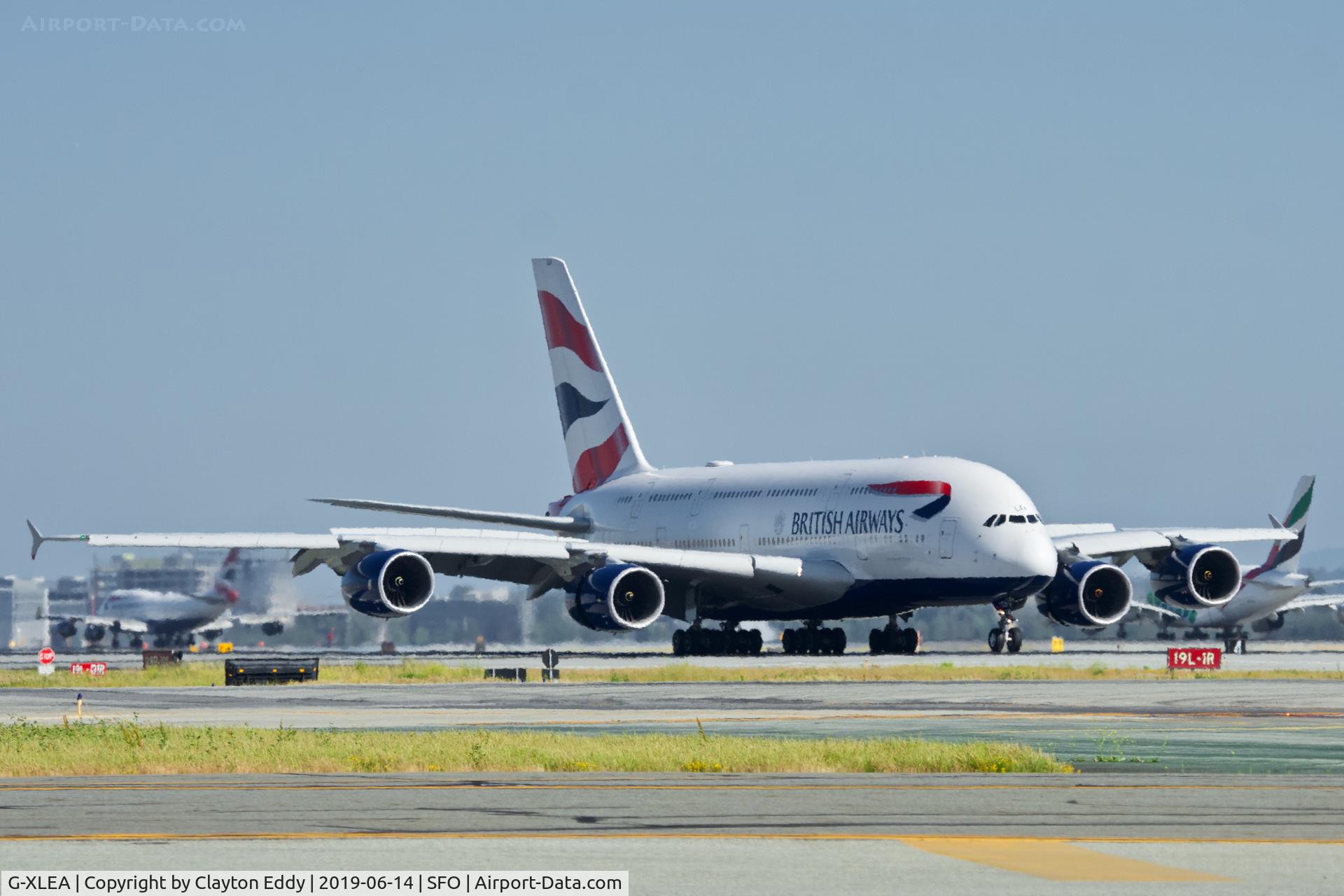 G-XLEA, 2012 Airbus A380-841 C/N 095, SFO 2019.