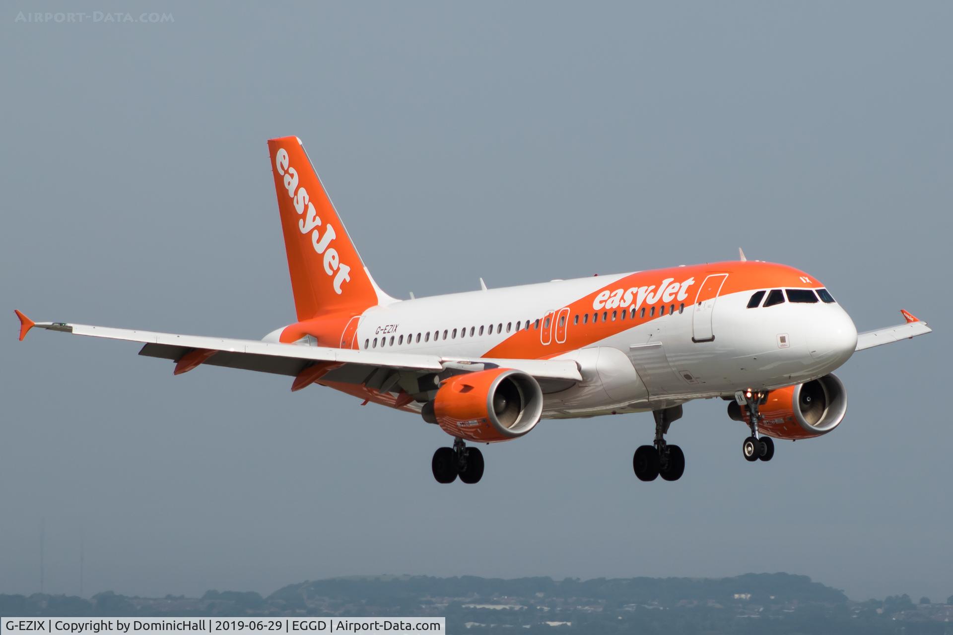 G-EZIX, 2005 Airbus A319-111 C/N 2605, Landing RWY 09