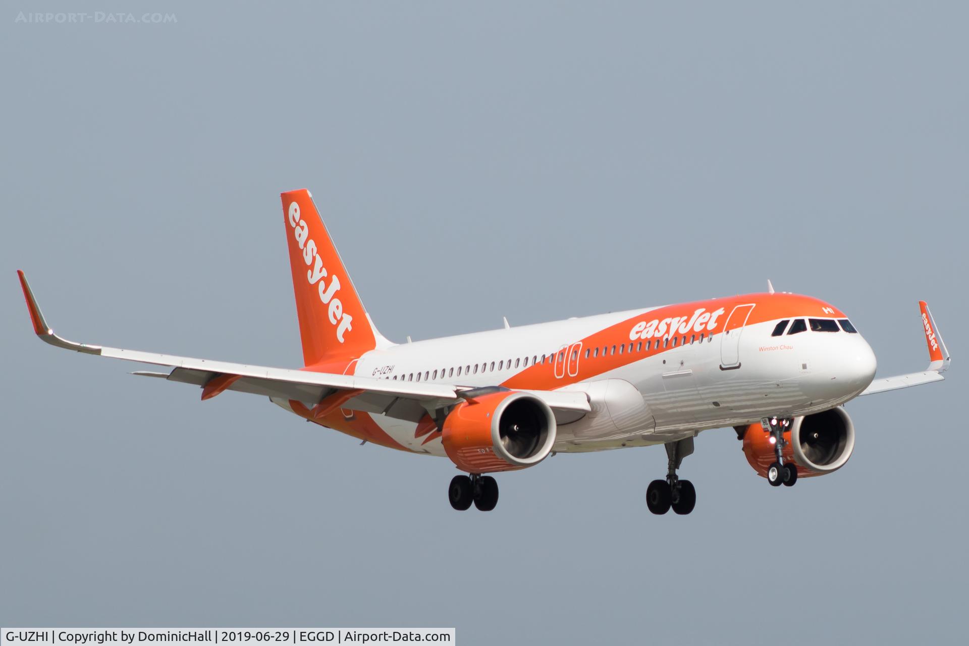 G-UZHI, 2018 Airbus A320-251NEO C/N 8304, Landing RWY 09