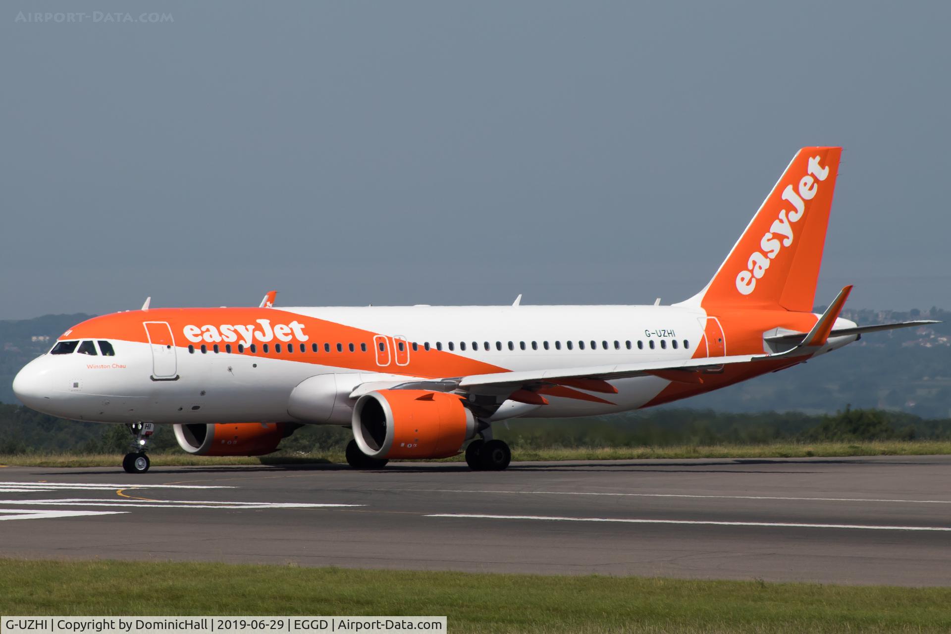 G-UZHI, 2018 Airbus A320-251NEO C/N 8304, Taxiing to RWY 09 for departure