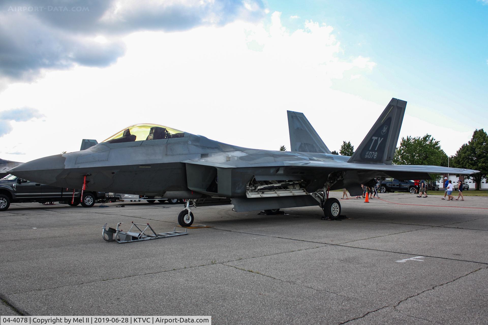 04-4078, 2004 Lockheed Martin F-22A Raptor C/N 4078, 2019 National Cherry Festival Open Ramp At USCG Air Station Traverse City