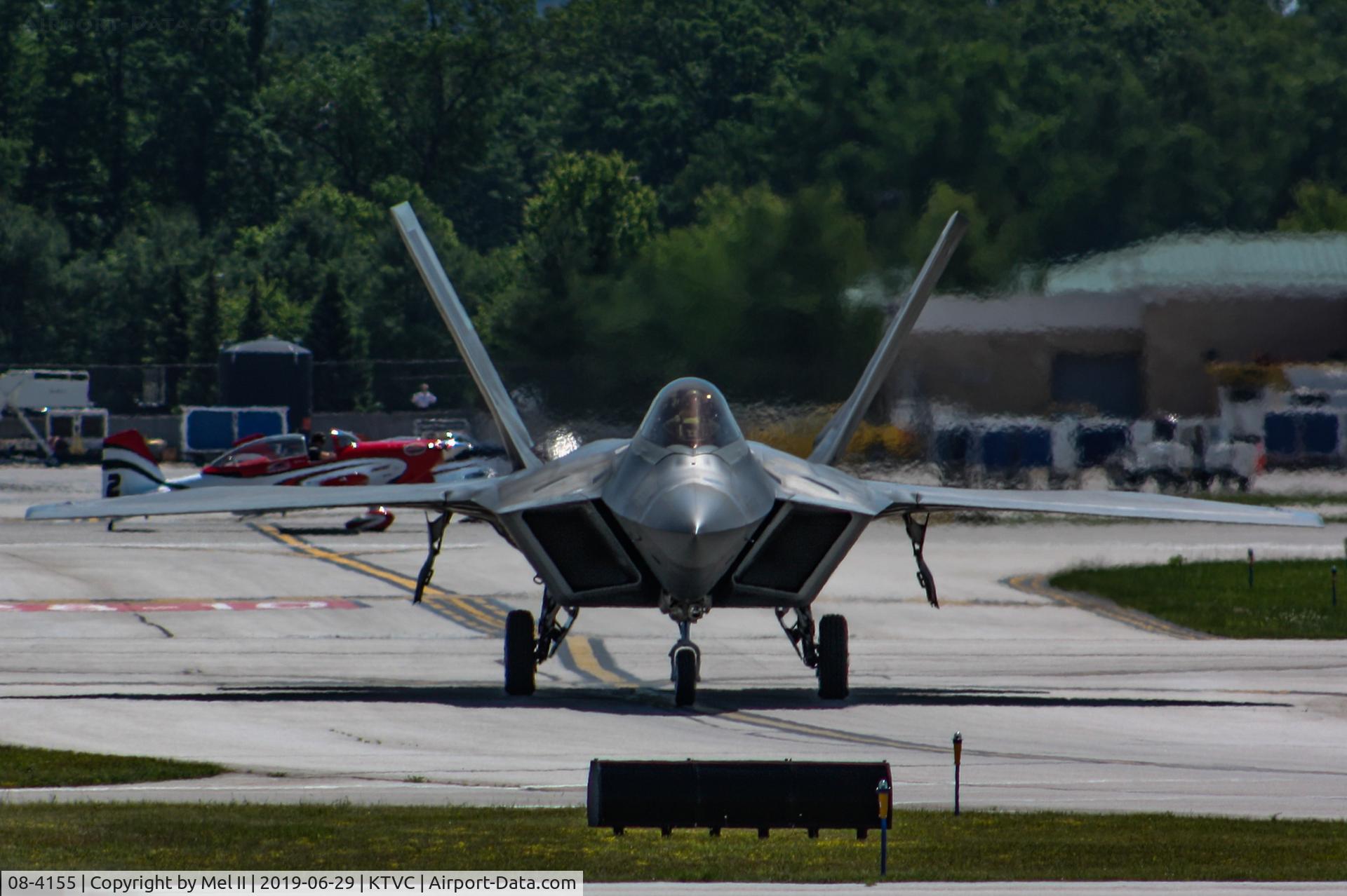 08-4155, 2008 Lockheed Martin F-22A Raptor C/N 4155, 2019 National Cherry Festival Air Show