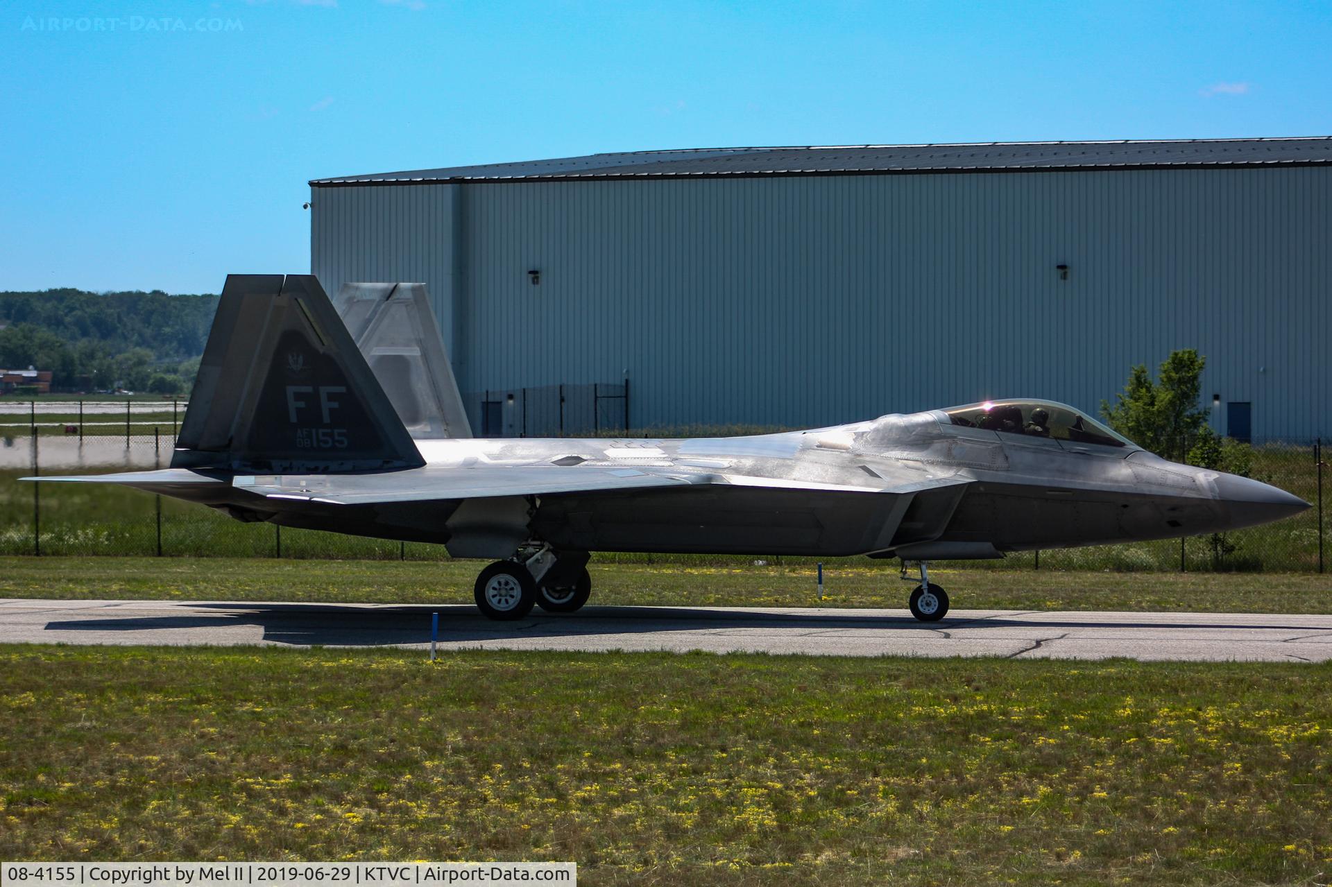 08-4155, 2008 Lockheed Martin F-22A Raptor C/N 4155, 2019 National Cherry Festival Air Show