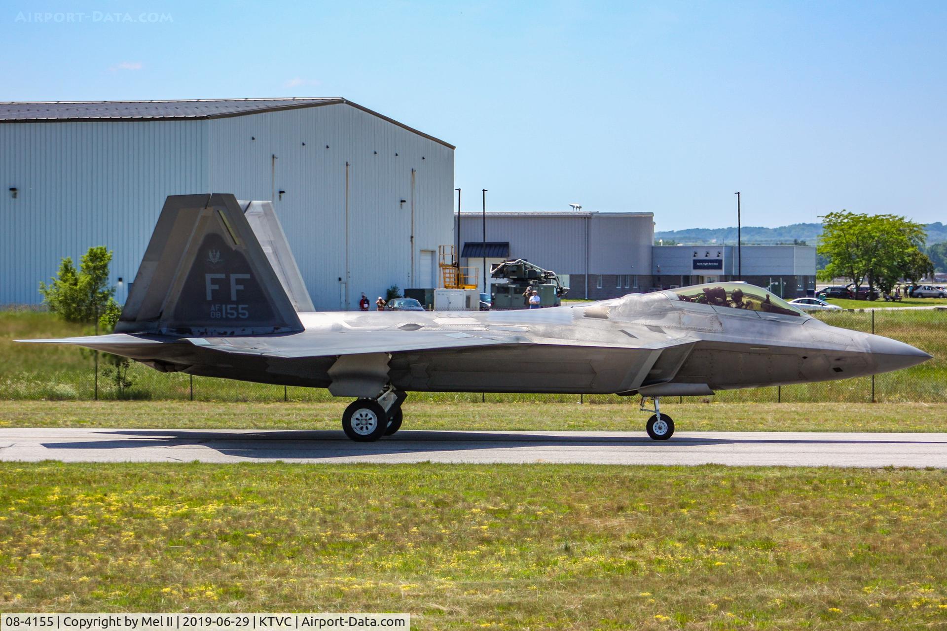 08-4155, 2008 Lockheed Martin F-22A Raptor C/N 4155, 2019 National Cherry Festival Air Show