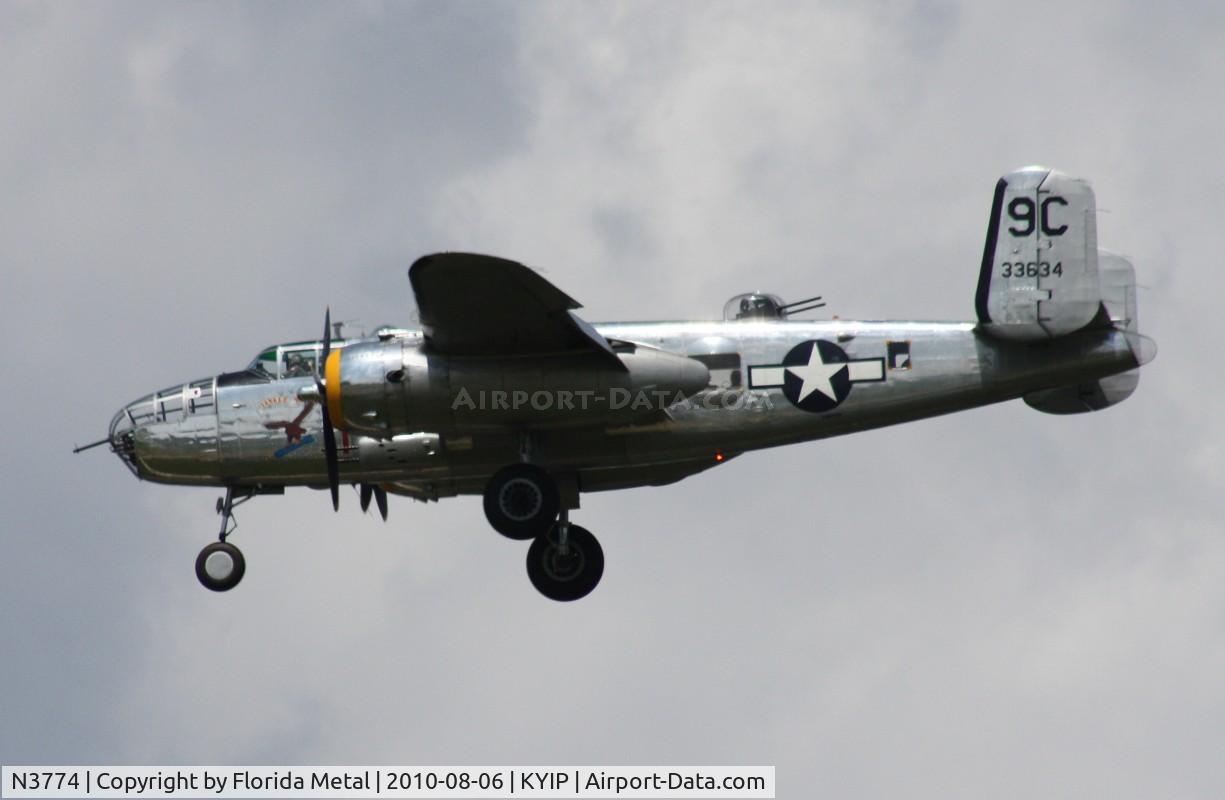 N3774, 1943 North American B-25D Mitchell C/N 100-23960, Thunder Over Michigan 2010