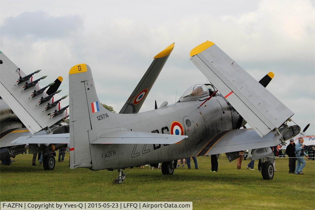 F-AZFN, Douglas AD-4N Skyraider C/N 7609, Douglas AD-4N Skyraider, Static display, La Ferté-Alais airfield (LFFQ) Airshow 2015