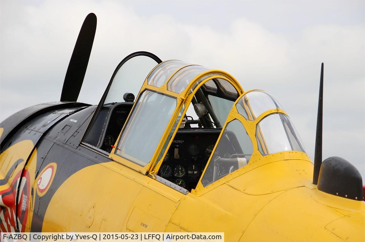 F-AZBQ, North American T-6G Texan C/N 182-535, North American T-6G Texan, Close view of cockpit, La Ferté-Alais Airfield (LFFQ) Air show 2015