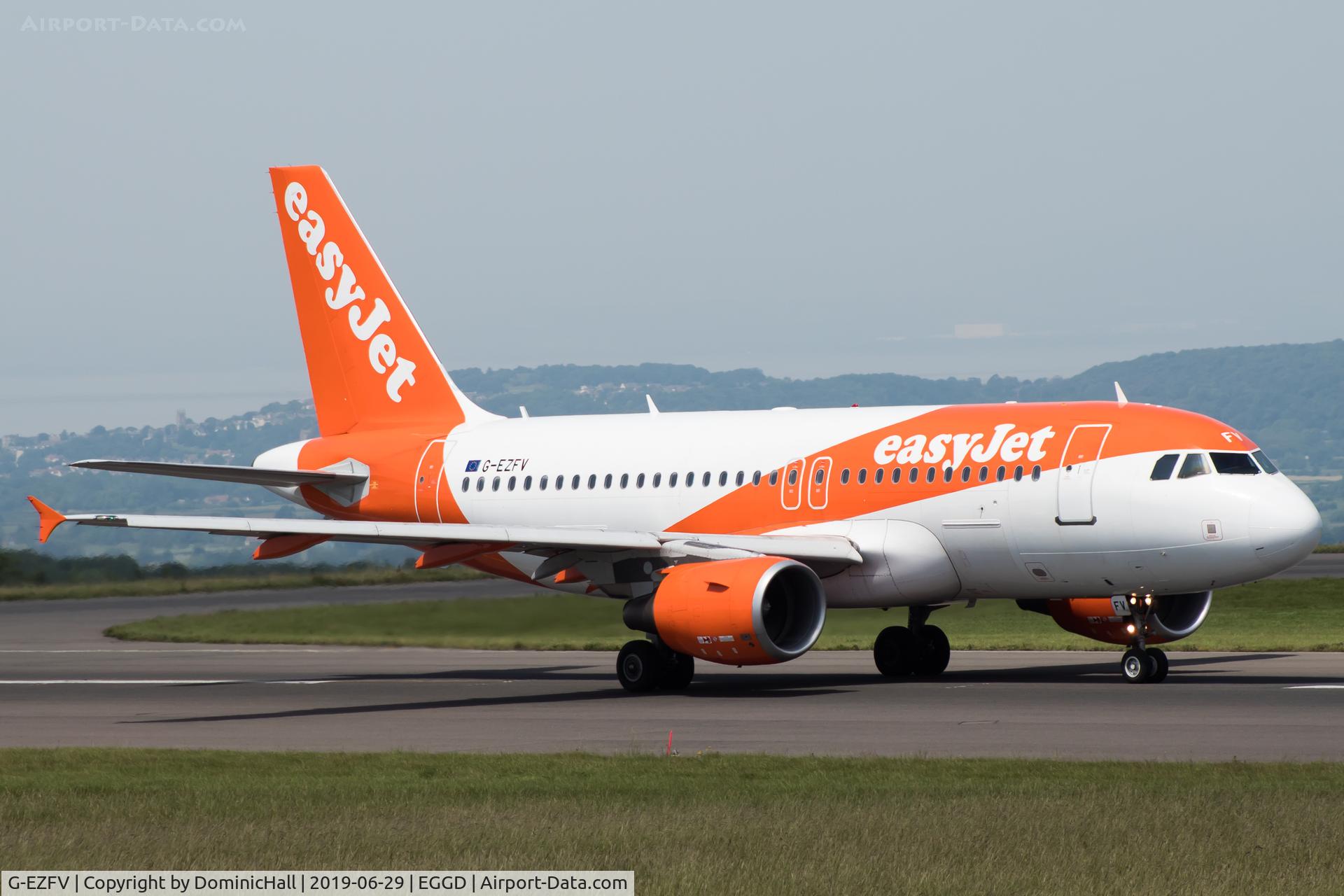 G-EZFV, 2010 Airbus A319-111 C/N 4327, Departing RWY 09