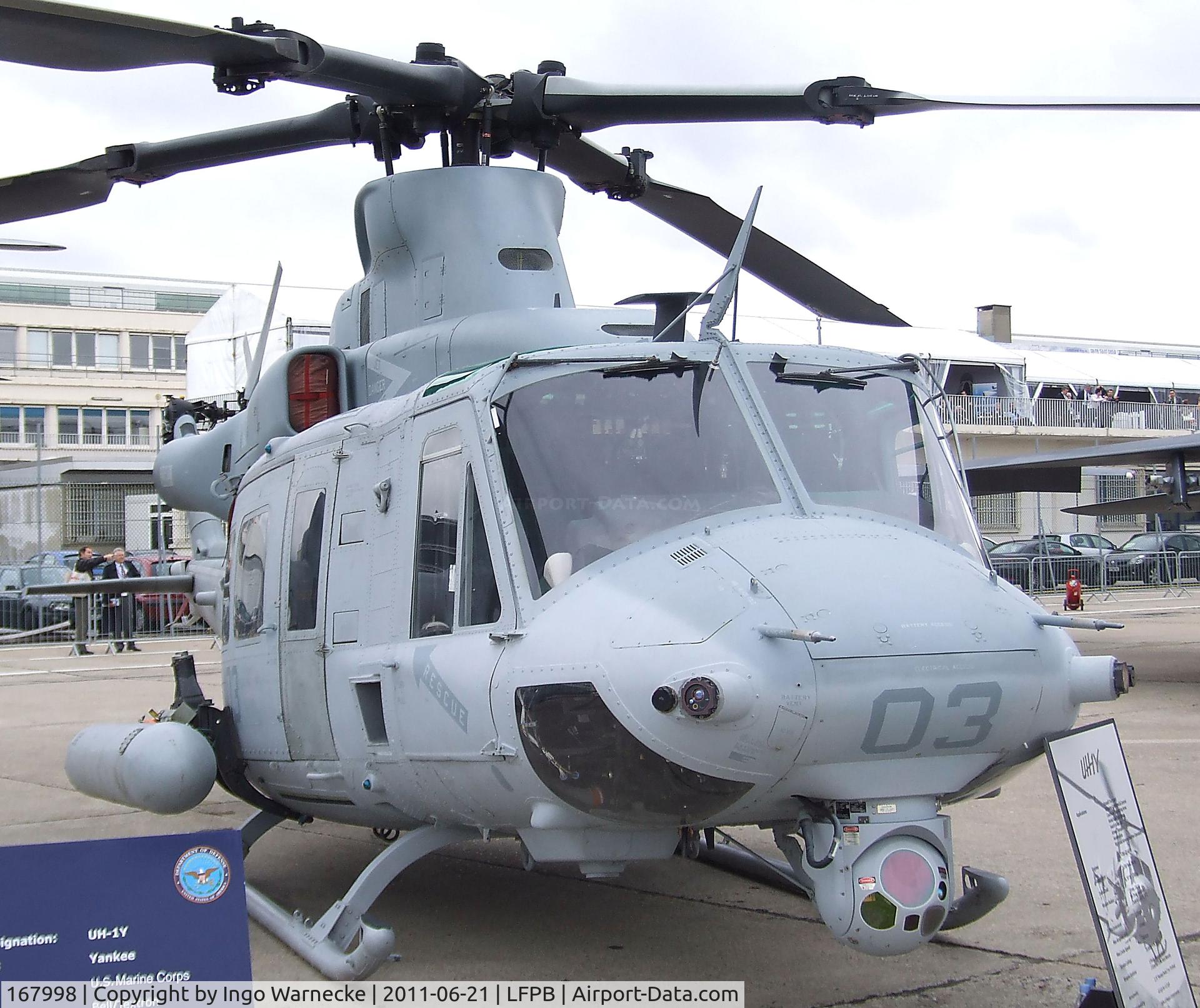 167998, Bell UH-1Y Venom C/N 55126, Bell UH-1Y Venom of the USMC at the Aerosalon 2011, Paris