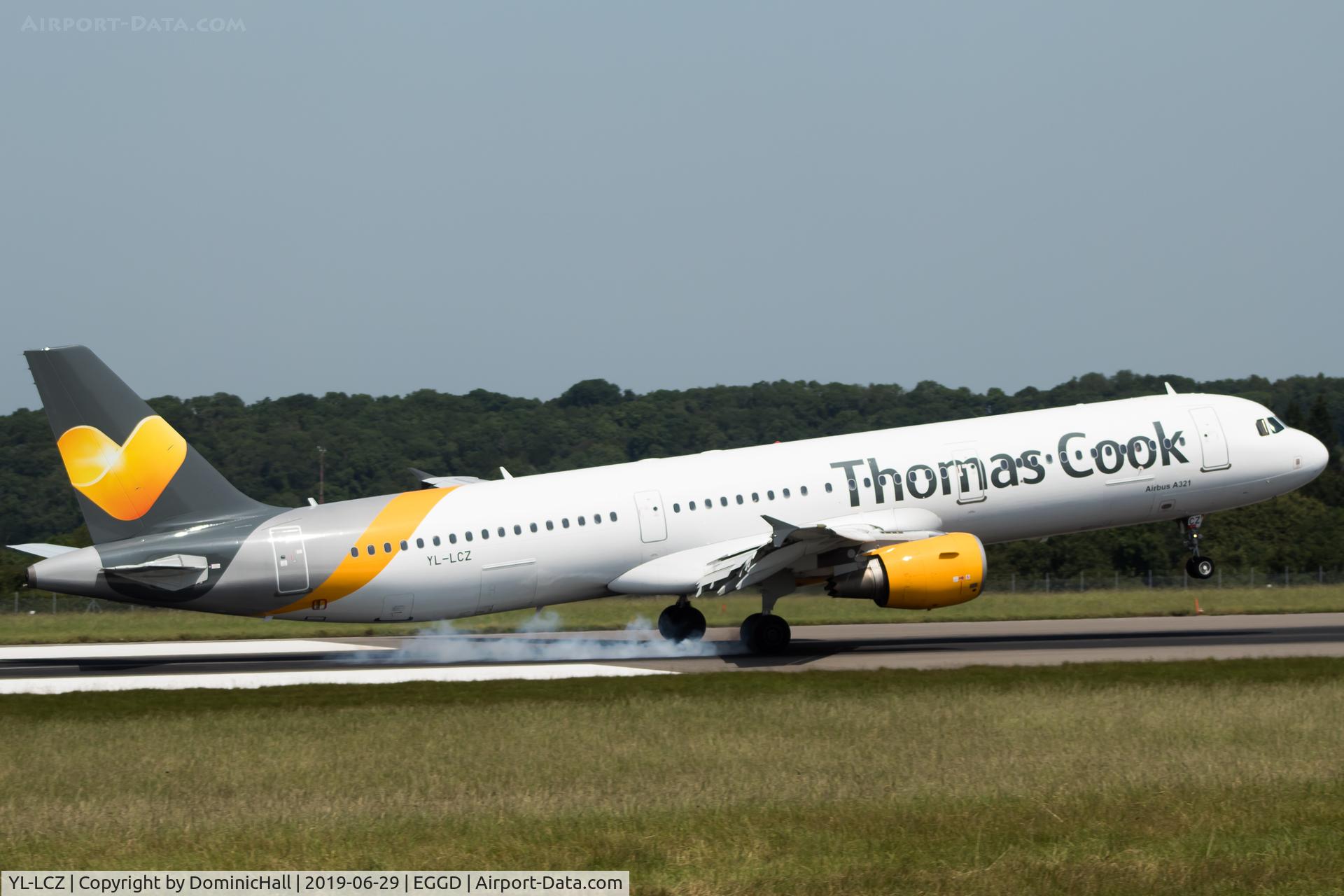 YL-LCZ, 2006 Airbus A321-211 C/N 2912, Landing RWY 09