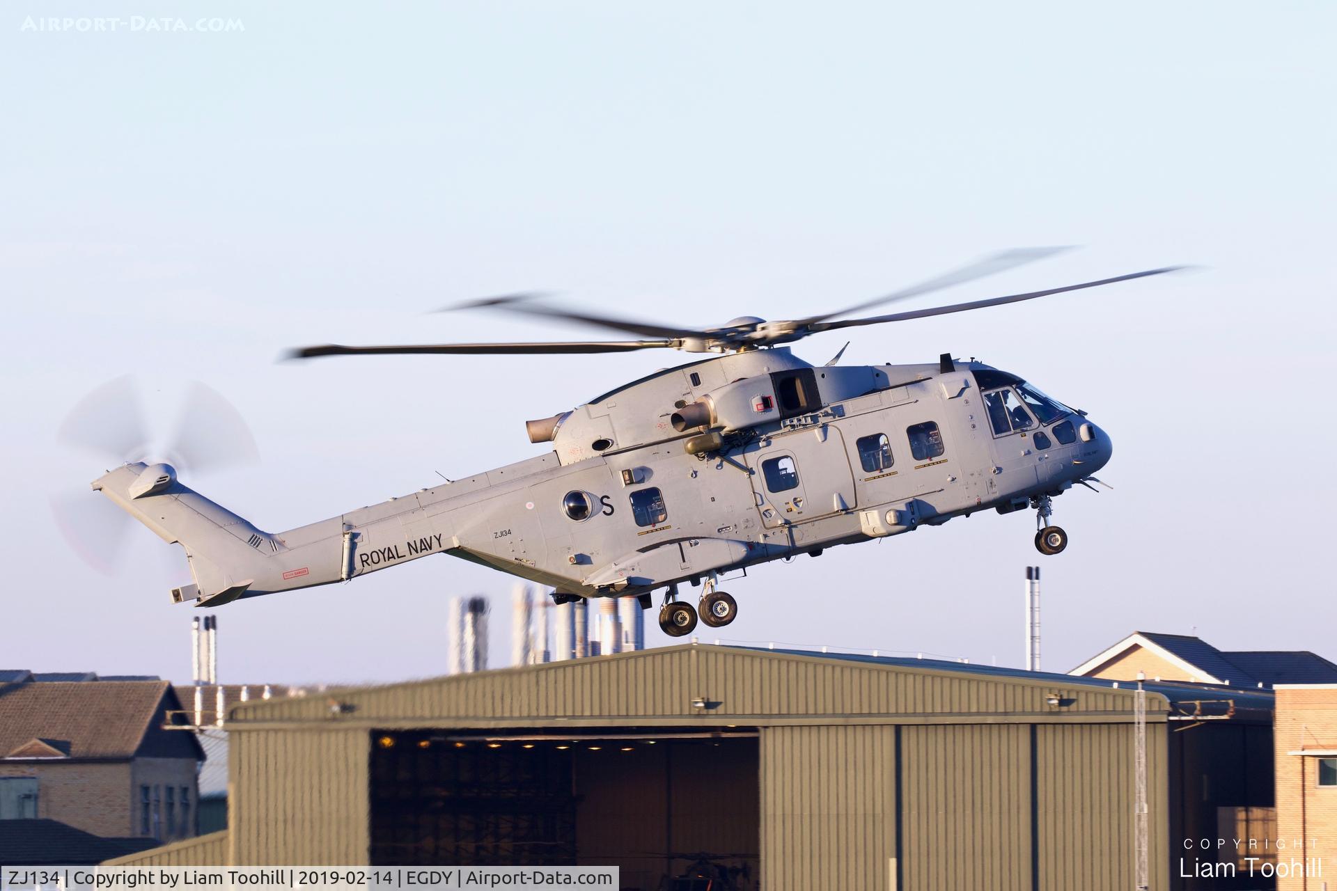 ZJ134, Westland Merlin HC.4 C/N 50183/RAF18, ZJ134 coming in to land at RNAS Yeovilton