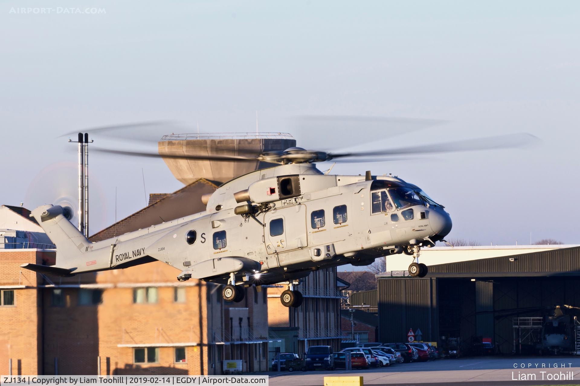 ZJ134, Westland Merlin HC.4 C/N 50183/RAF18, ZJ134 in the hover at RNAS Yeovilton