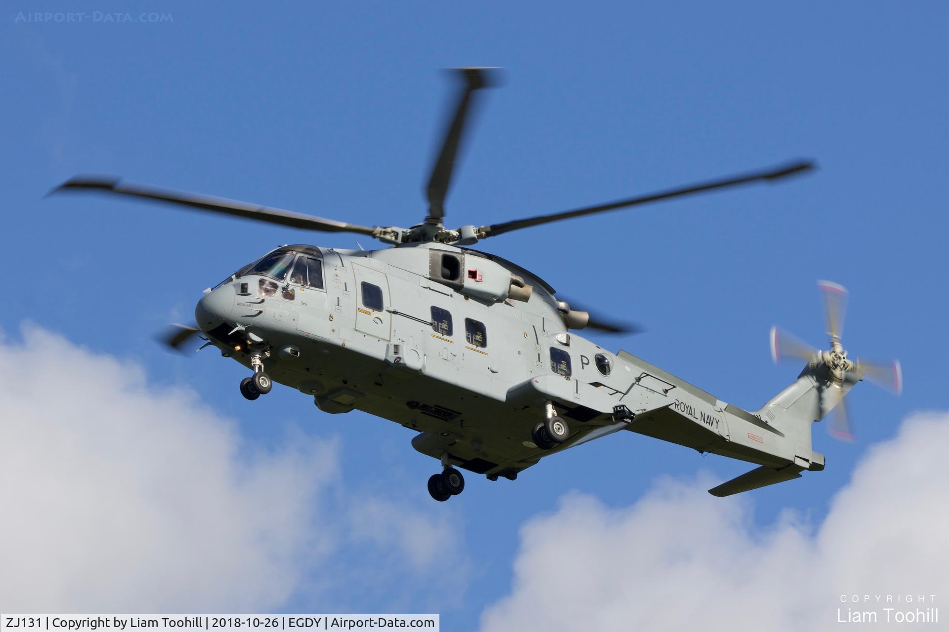 ZJ131, 2002 Westland Merlin HC.4 C/N 50173/RAF15, ZJ131 on final approach to RNAS Yeovilton