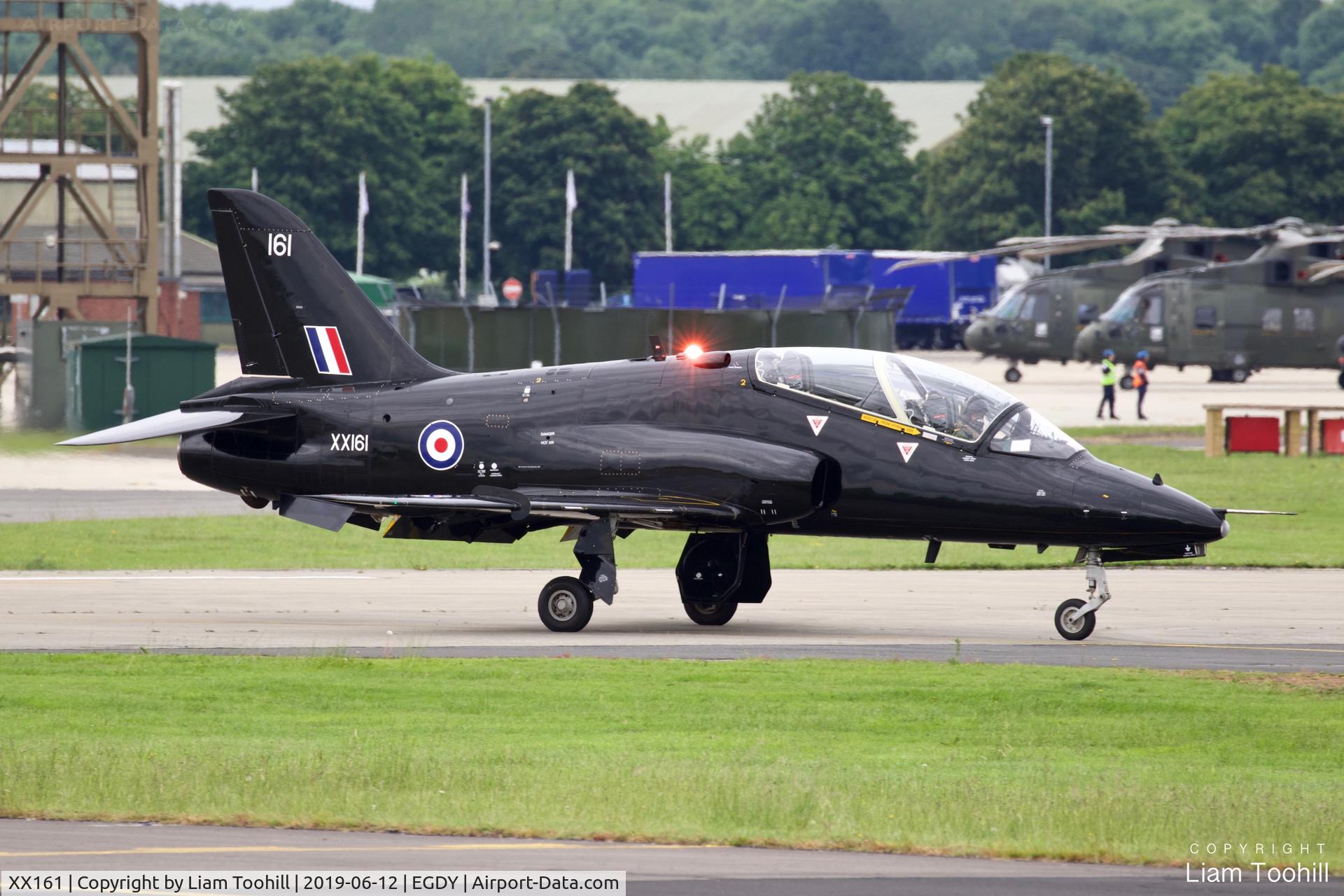 XX161, 1976 Hawker Siddeley Hawk T.1W C/N 007/312007, XX161 taxiing at RNAS Yeovilton