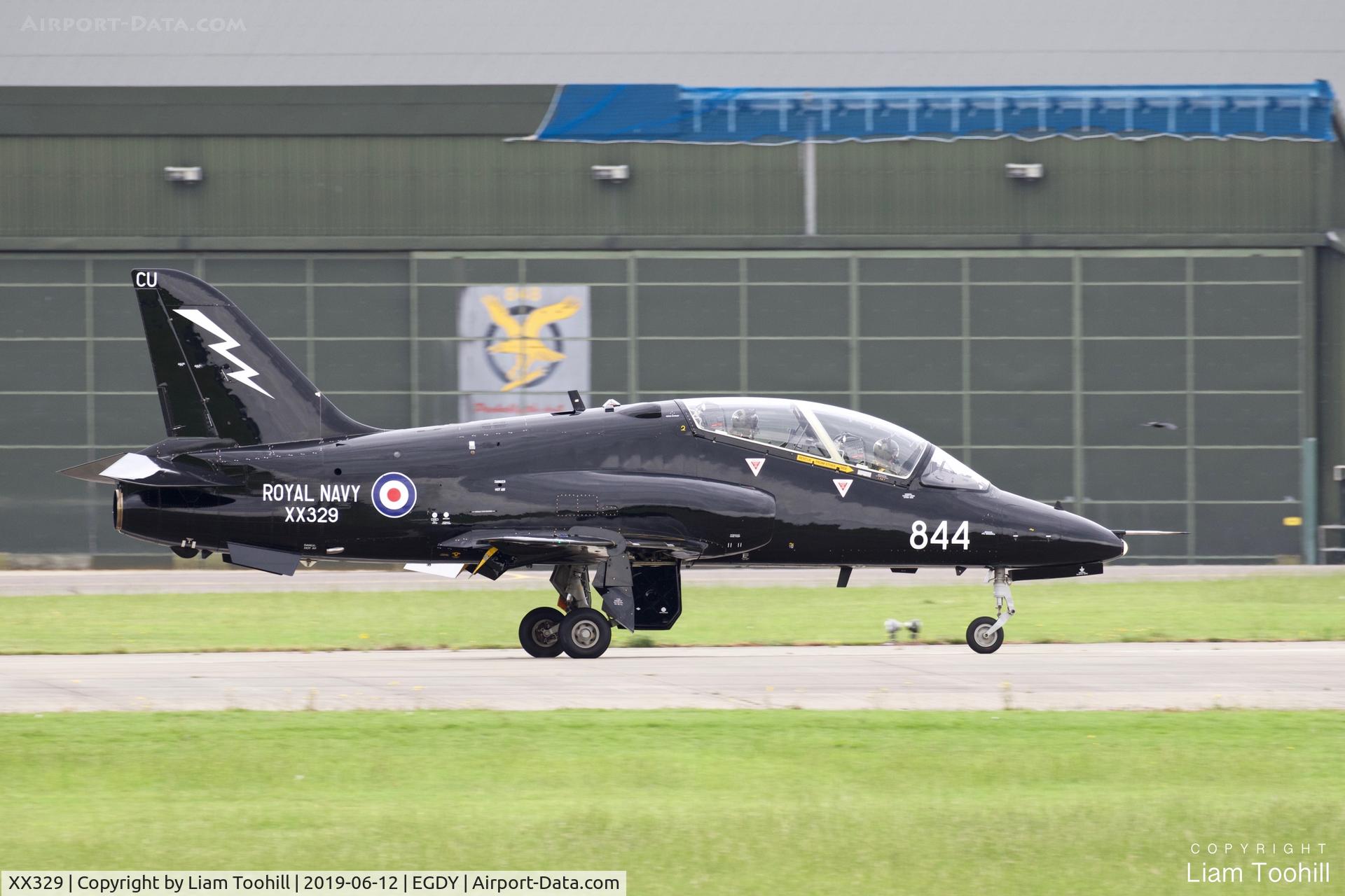 XX329, 1980 Hawker Siddeley Hawk T.1A C/N 174/312153, XX329 landing at RNAS Yeovilton