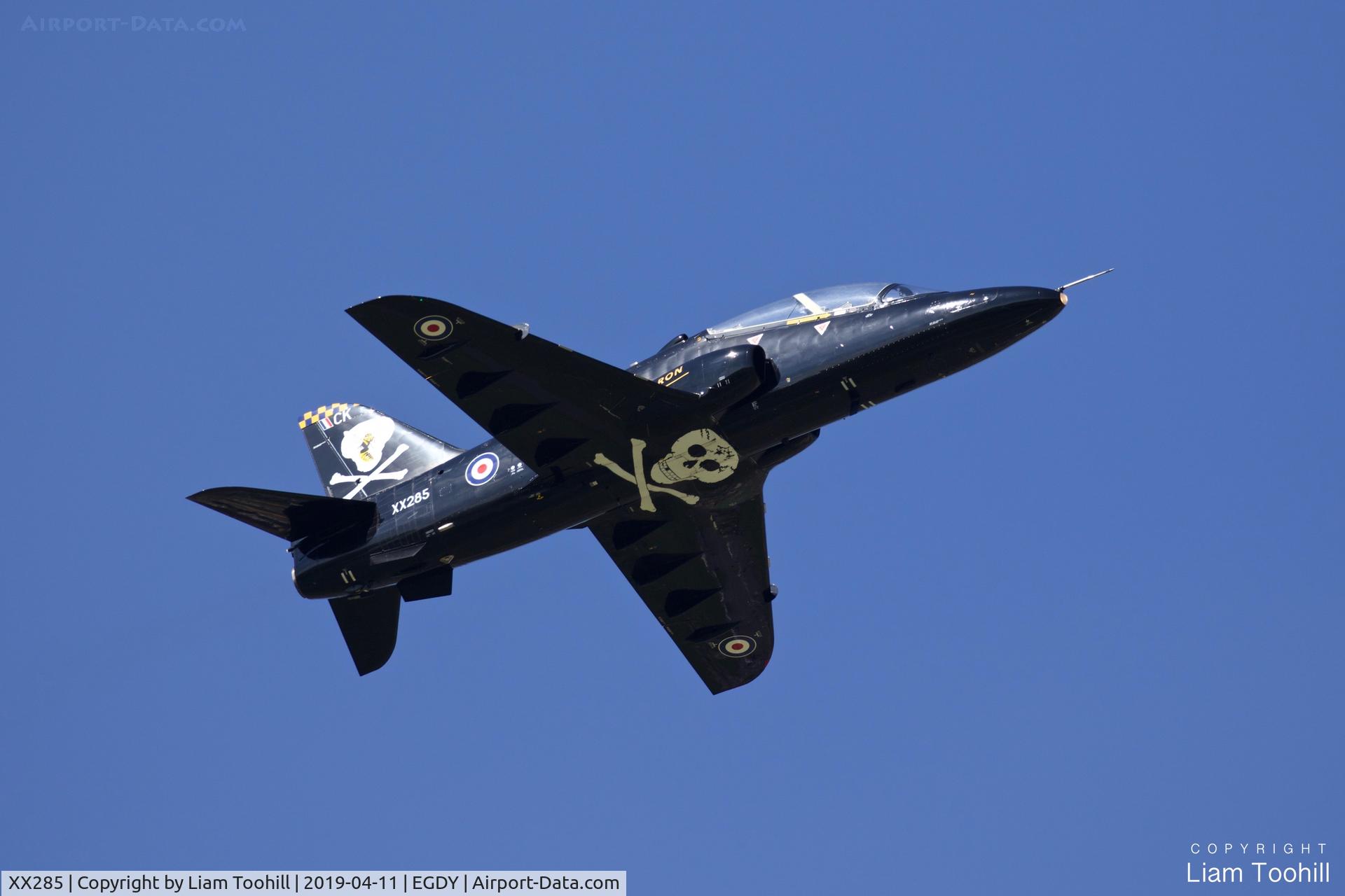 XX285, 1979 Hawker Siddeley Hawk T.1A C/N 111/312110, XX285 in the circuit at RNAS Yeovilton