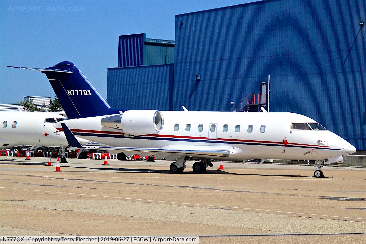 N777QX, 2008 Bombardier Challenger 605 (CL-600-2B16) C/N 5761, at Luton