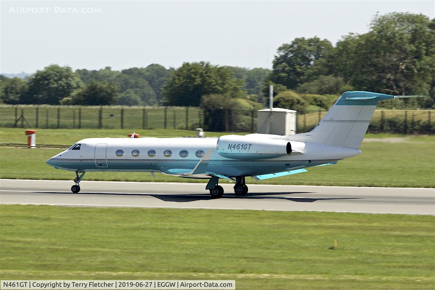 N461GT, 1983 Gulfstream Aerospace G-1159A Gulfstream III C/N 411, at Luton
