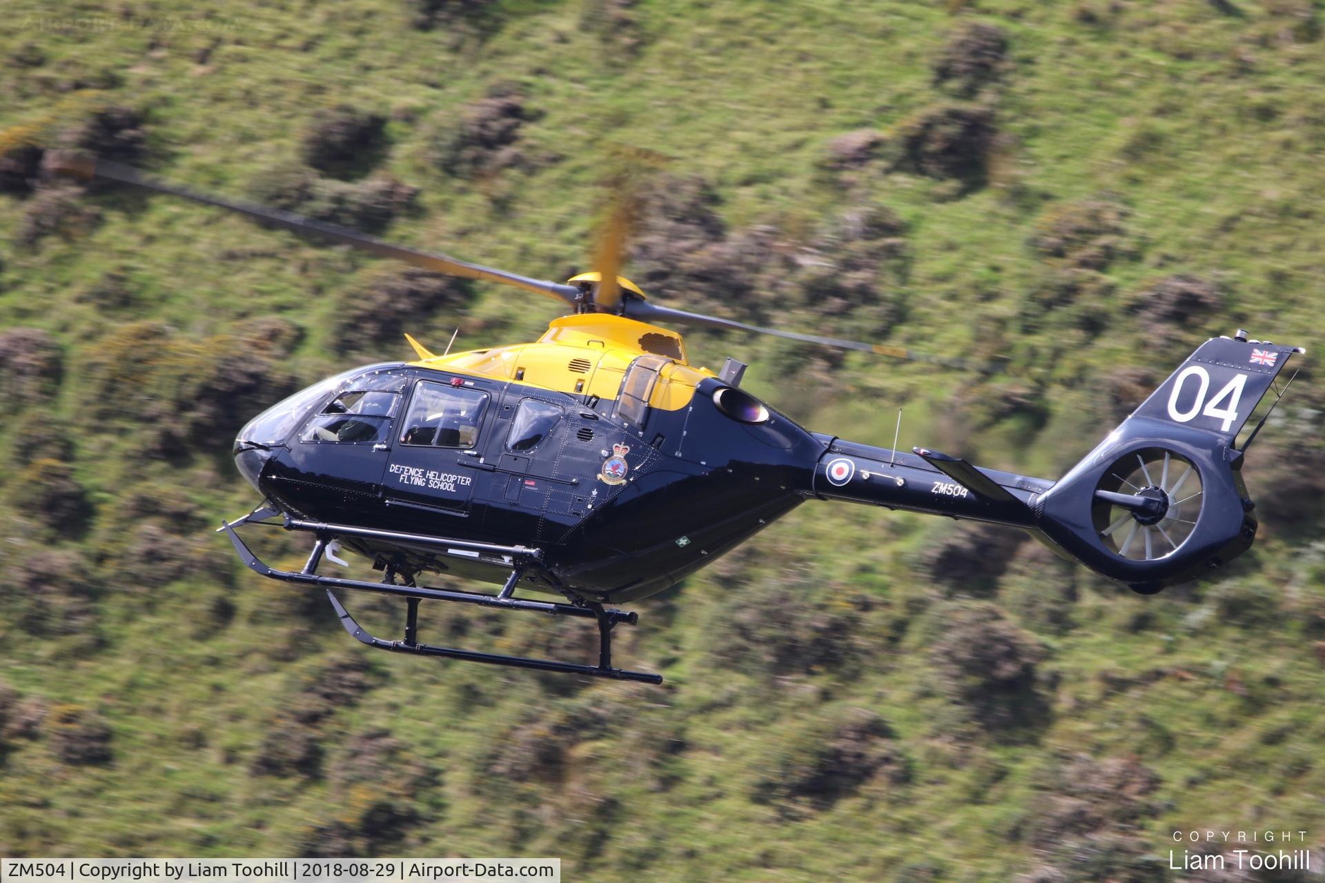 ZM504, 2016 Airbus Helicopters Juno HT.1 (EC-135T-3H) C/N 2001, ZM504 low level through the Mach Loop