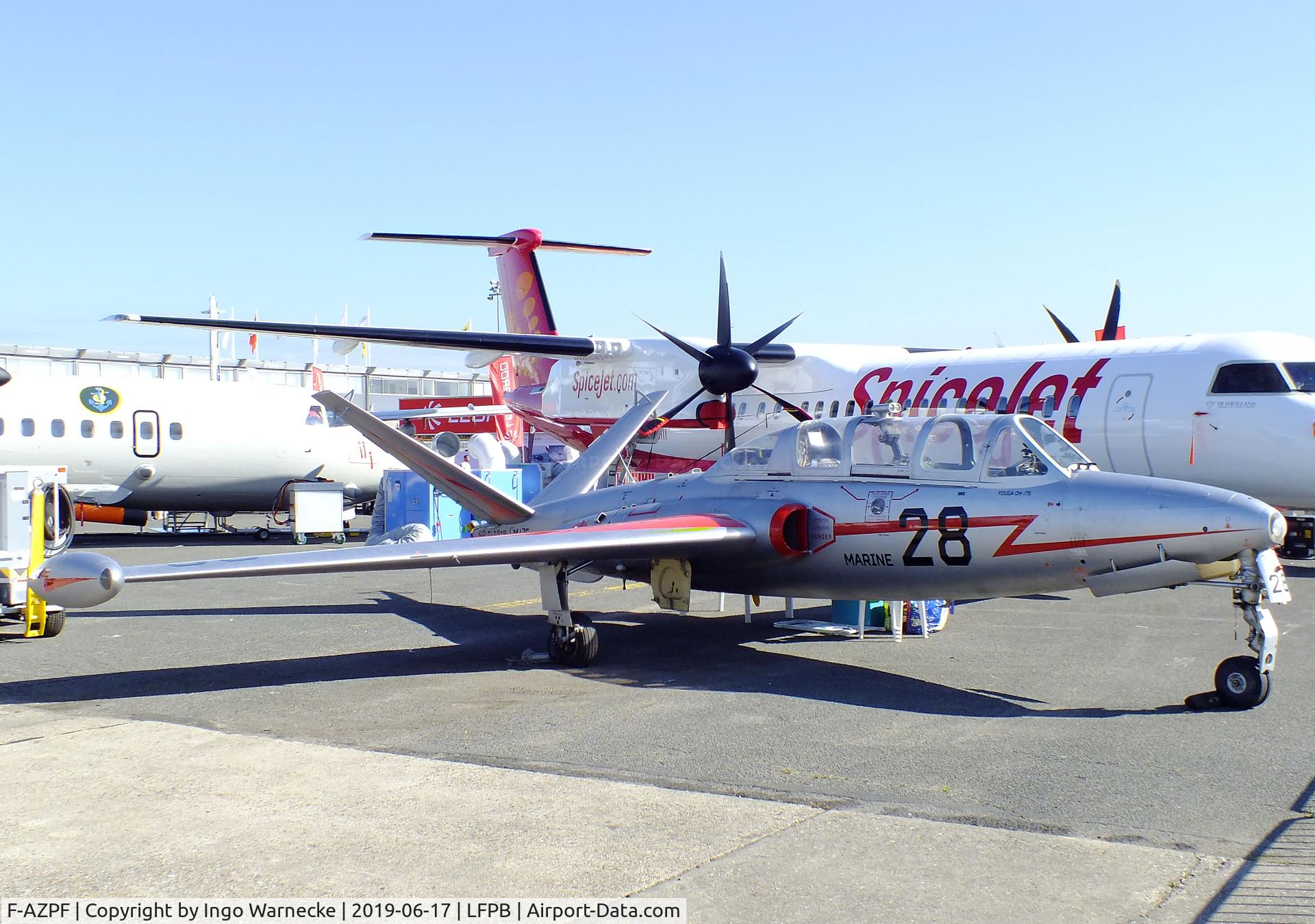 F-AZPF, Fouga CM-175 Zephyr C/N 28, Fouga CM.175 Zephyr at the Aerosalon 2019, Paris