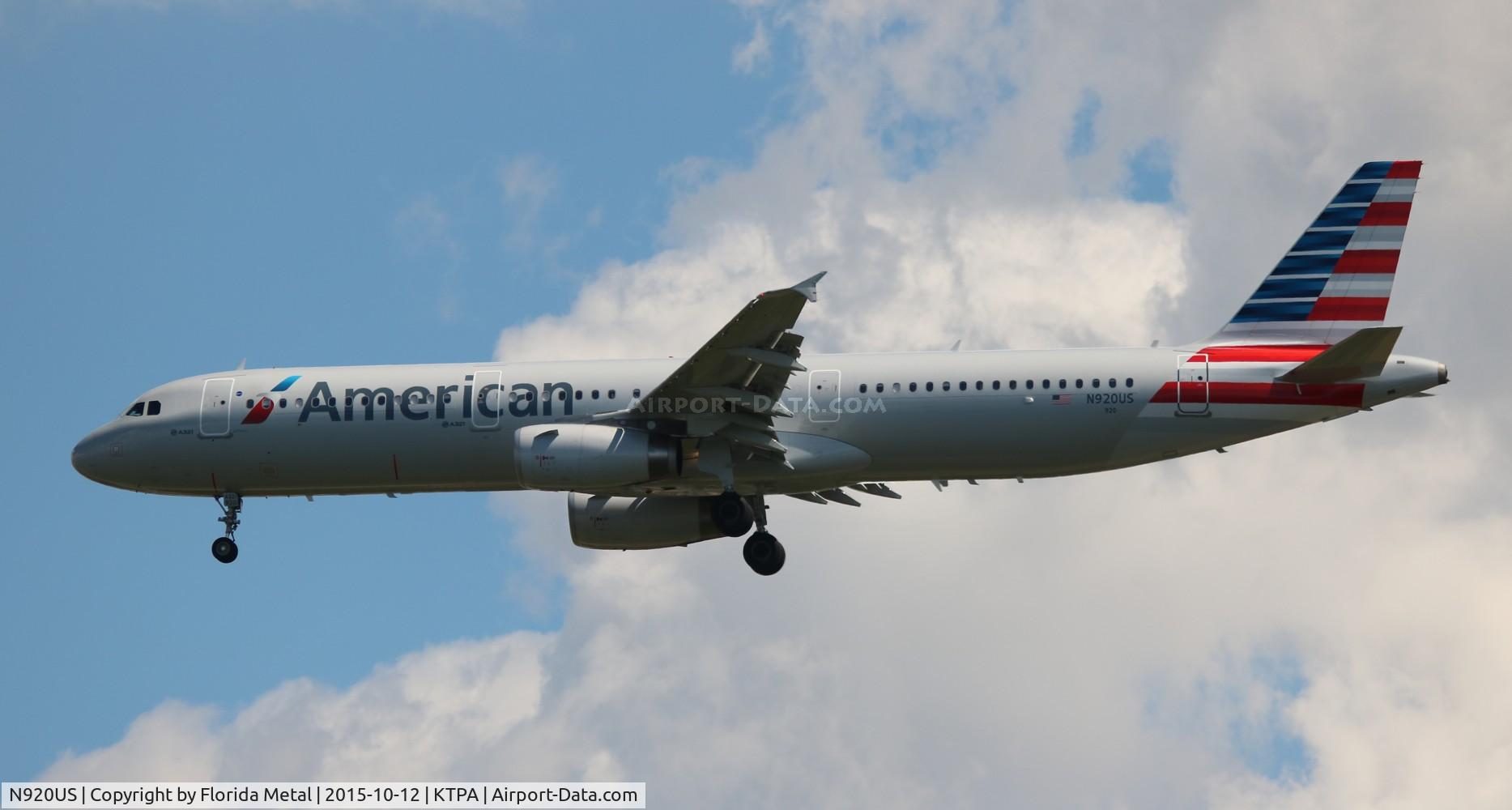 N920US, 2015 Airbus A321-231 C/N 6490, TPA spotting