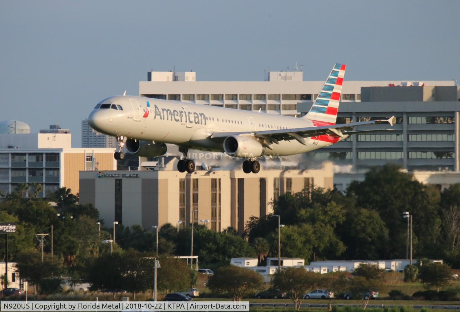 N920US, 2015 Airbus A321-231 C/N 6490, TPA spotting