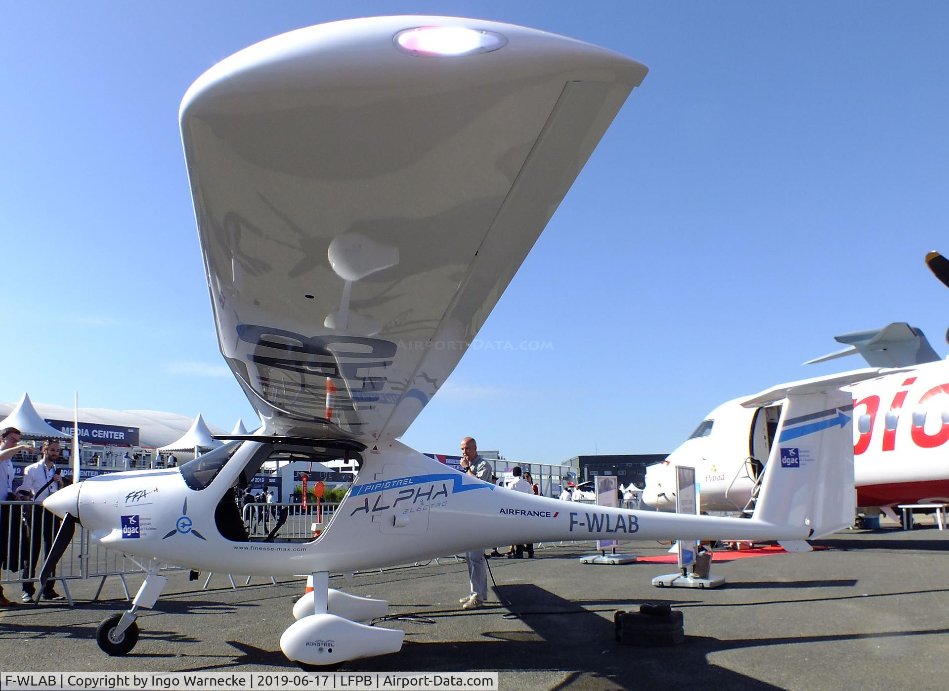 F-WLAB, 2018 Pipistrel Alpha Electro C/N Not found F-WLAB, Pipistrel Alpha Electro with electric motor at the Aerosalon 2019, Paris