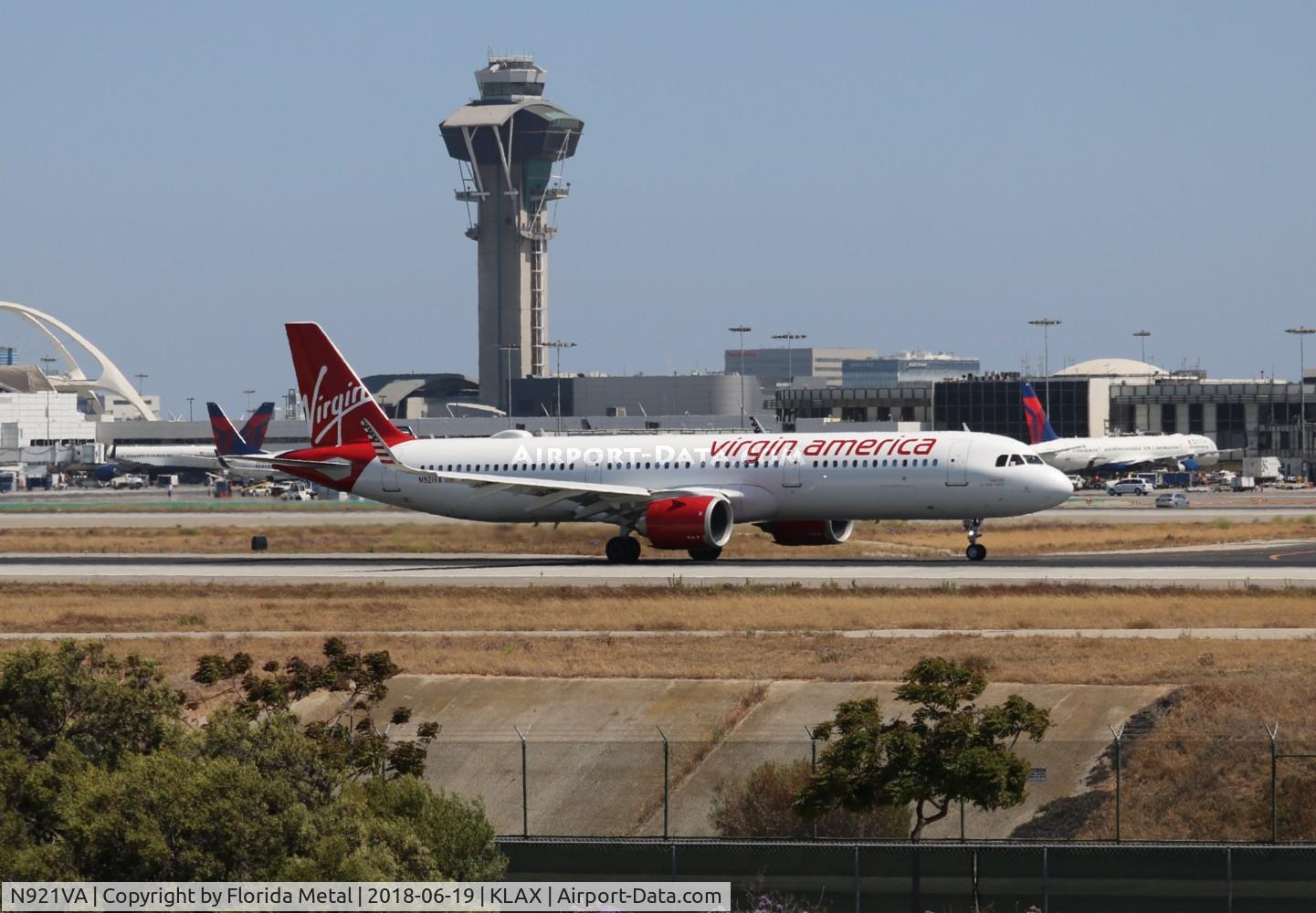 N921VA, 2017 Airbus A321-253N C/N 7589, LAX spotting