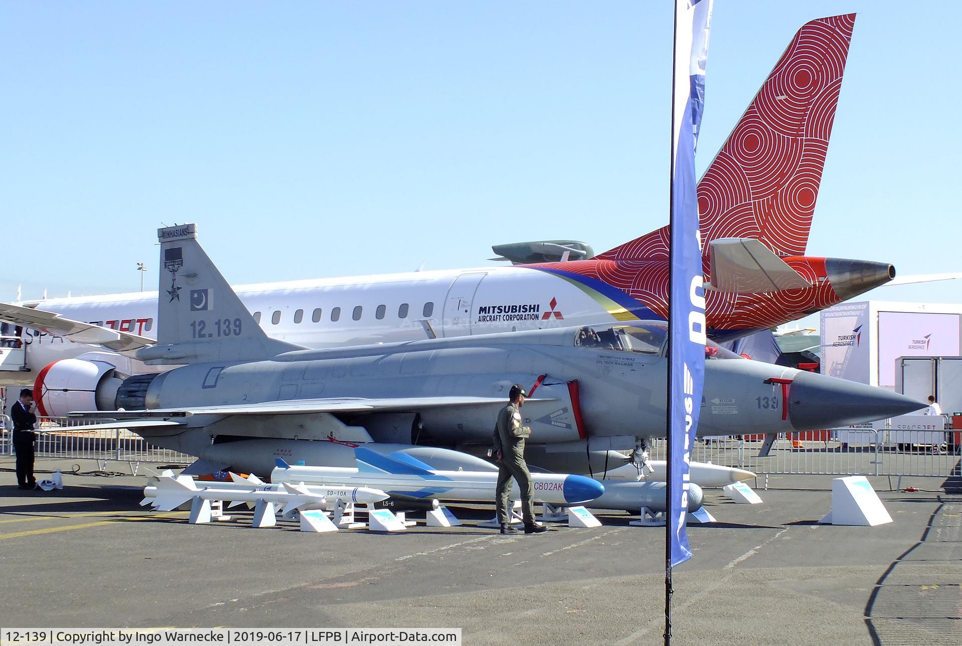 12-139, PAC JF-17 Thunder C/N FC10131, PAC JF-17 Thunder / CAC FC-1 Xiao Long of the Pakistan Air Force at the Aerosalon 2019, Paris