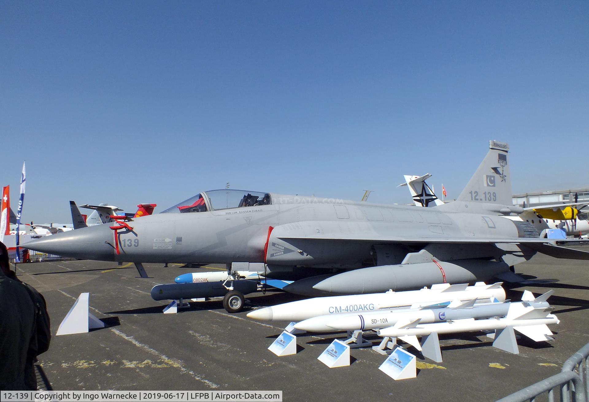 12-139, PAC JF-17 Thunder C/N FC10131, PAC JF-17 Thunder / CAC FC-1 Xiao Long of the Pakistan Air Force at the Aerosalon 2019, Paris
