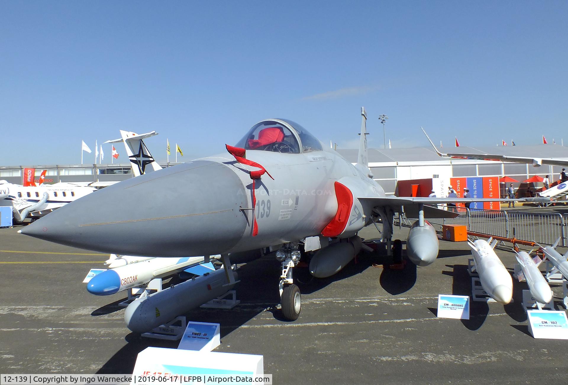 12-139, PAC JF-17 Thunder C/N FC10131, PAC JF-17 Thunder / CAC FC-1 Xiao Long of the Pakistan Air Force at the Aerosalon 2019, Paris