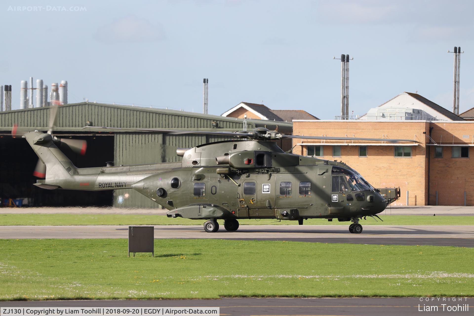 ZJ130, 2001 AgustaWestland Merlin HC3i (EH101) C/N 50169, ZJ130 ground taxi at RNAS Yeovilton