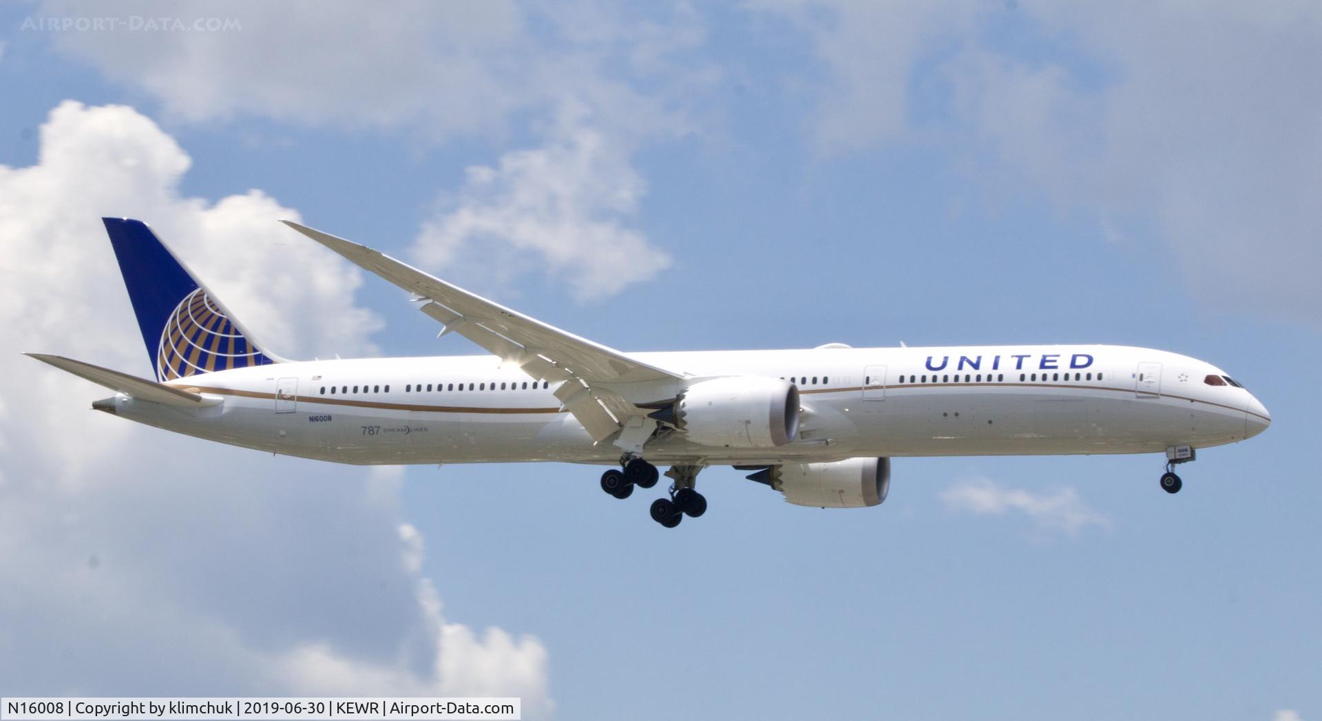N16008, 2019 Boeing 787-10 Dreamliner C/N 60138, Arriving to Newark from Barcelona